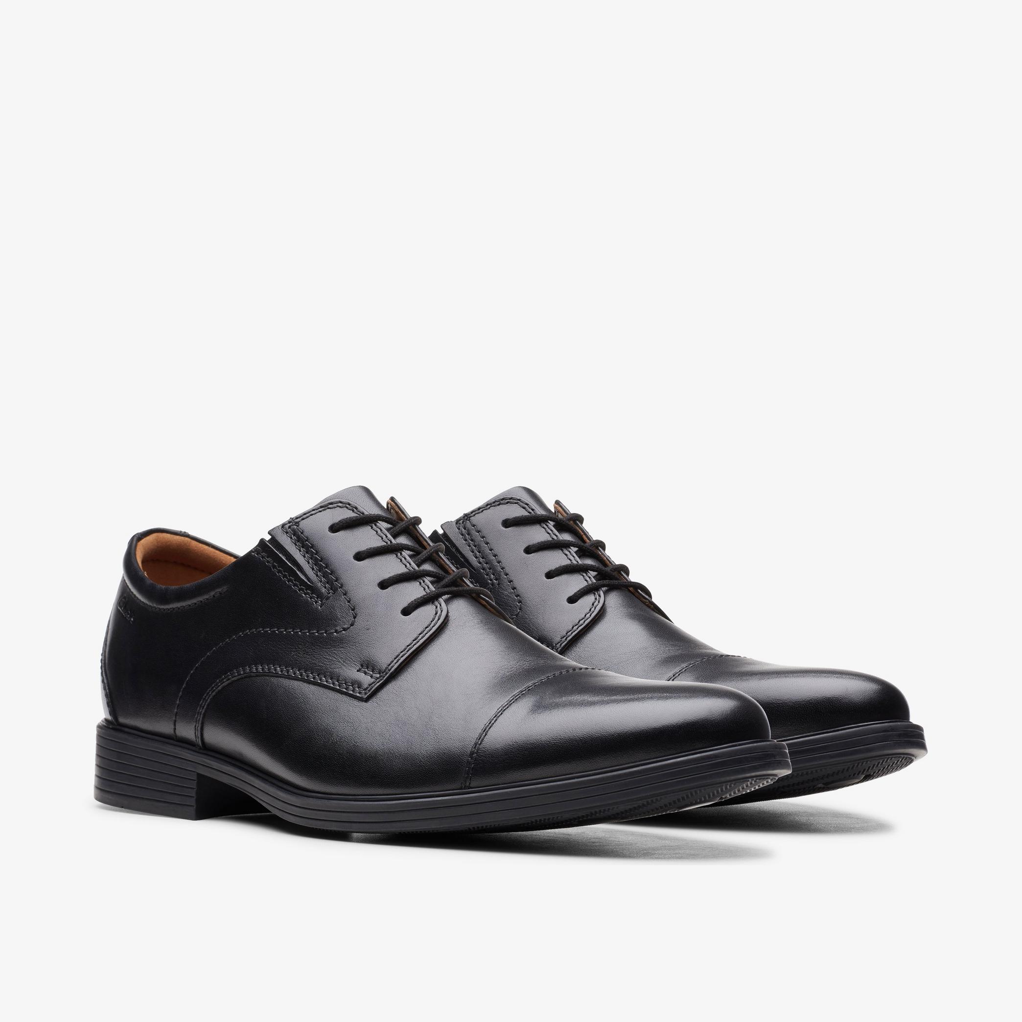 Chaussures Oxford en cuir noir Whiddon Cap, vue 4 de 6