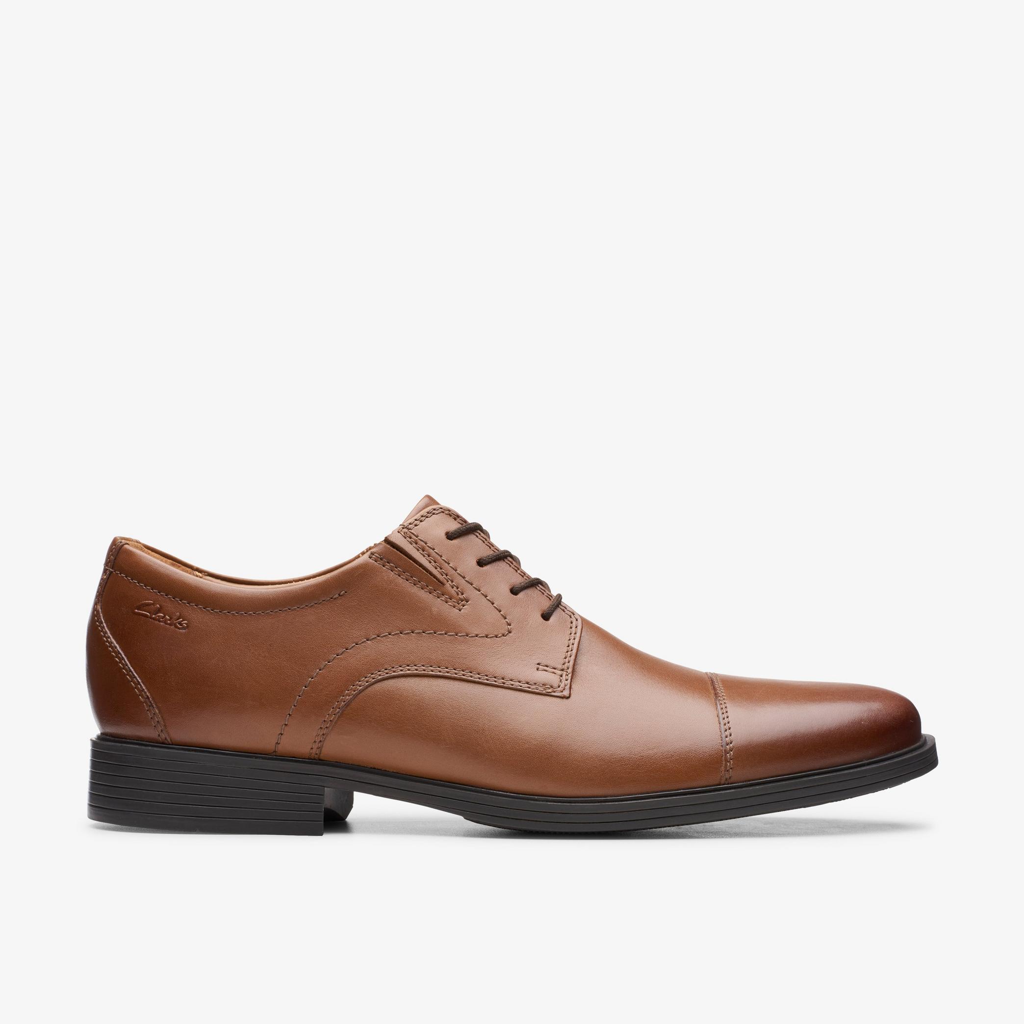 Whiddon Cap Dark Tan Leather Oxford Shoes, view 1 of 6