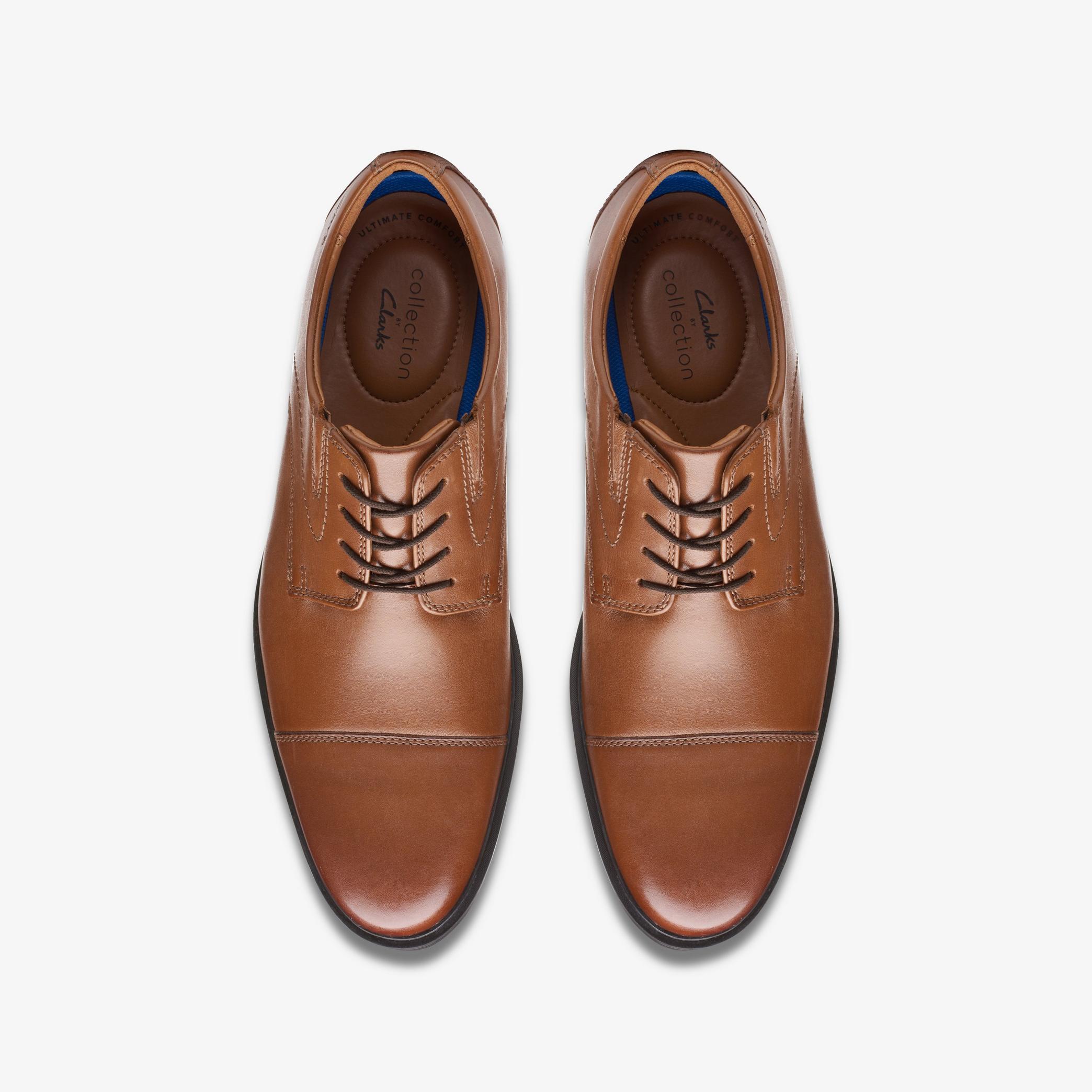 Whiddon Cap Dark Tan Leather Oxford Shoes, view 6 of 6