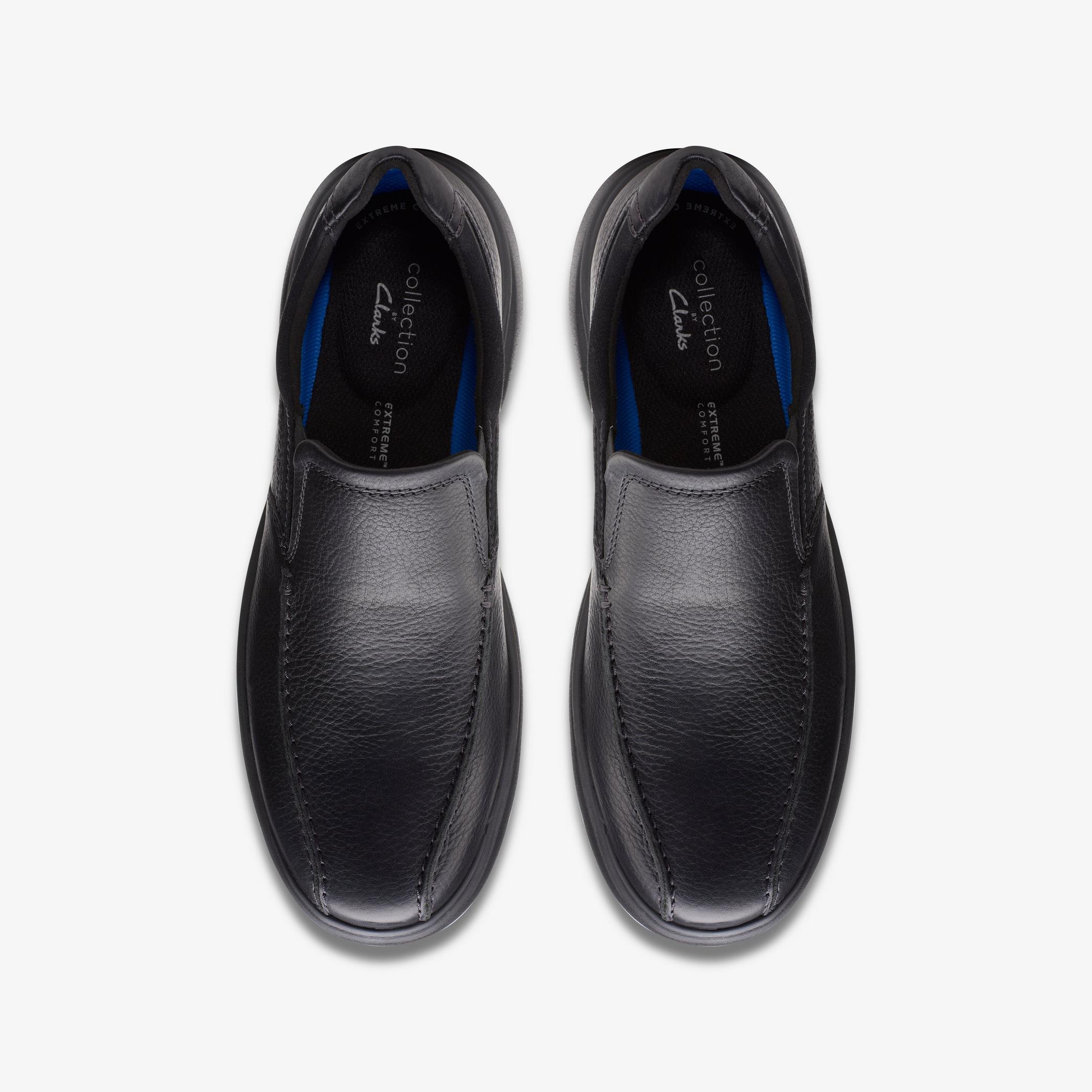 Bradley Step Black Tumbled Leather Loafers, view 6 of 6