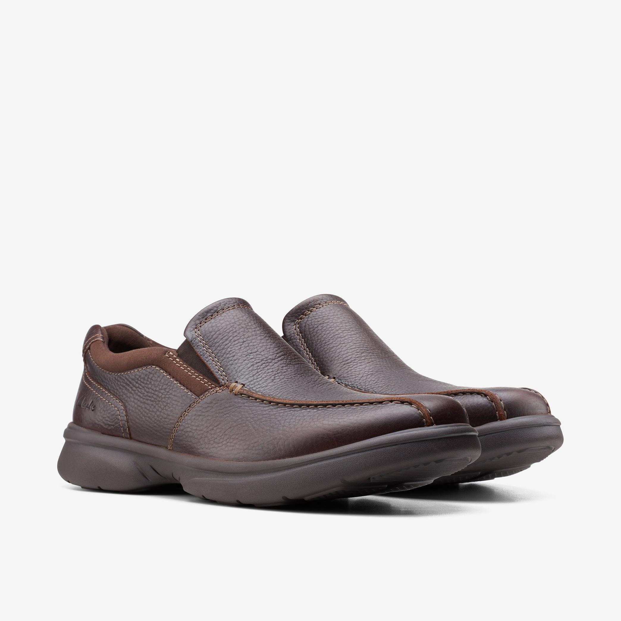 Men Bradley Step Brown Tumbled Leather Shoes | Clarks US