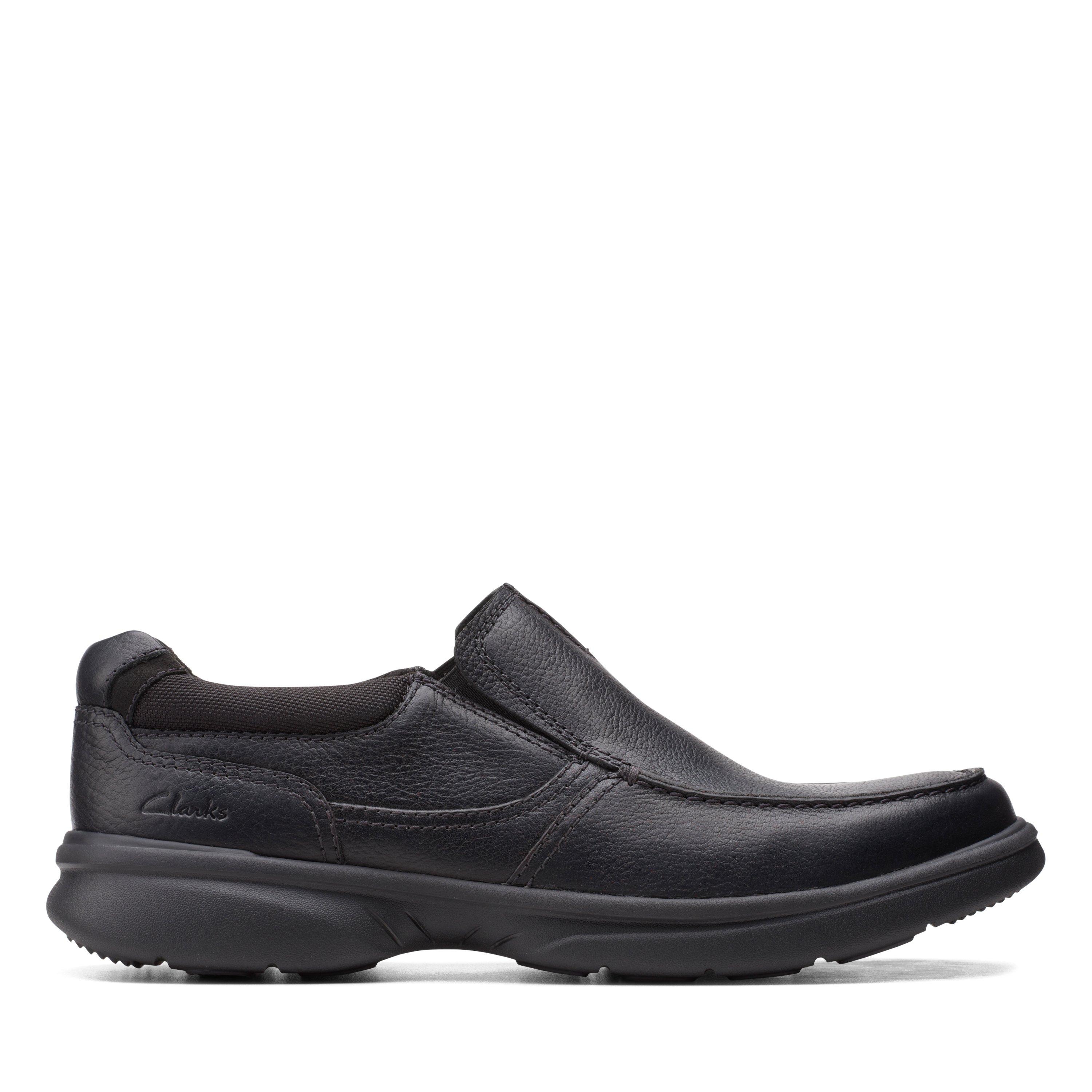 Clarks Mens Bradley Free  Black Tumbled Leather Casual  Shoes Sz 11.5 Wide Amazon.com | Clarks Men main image 3