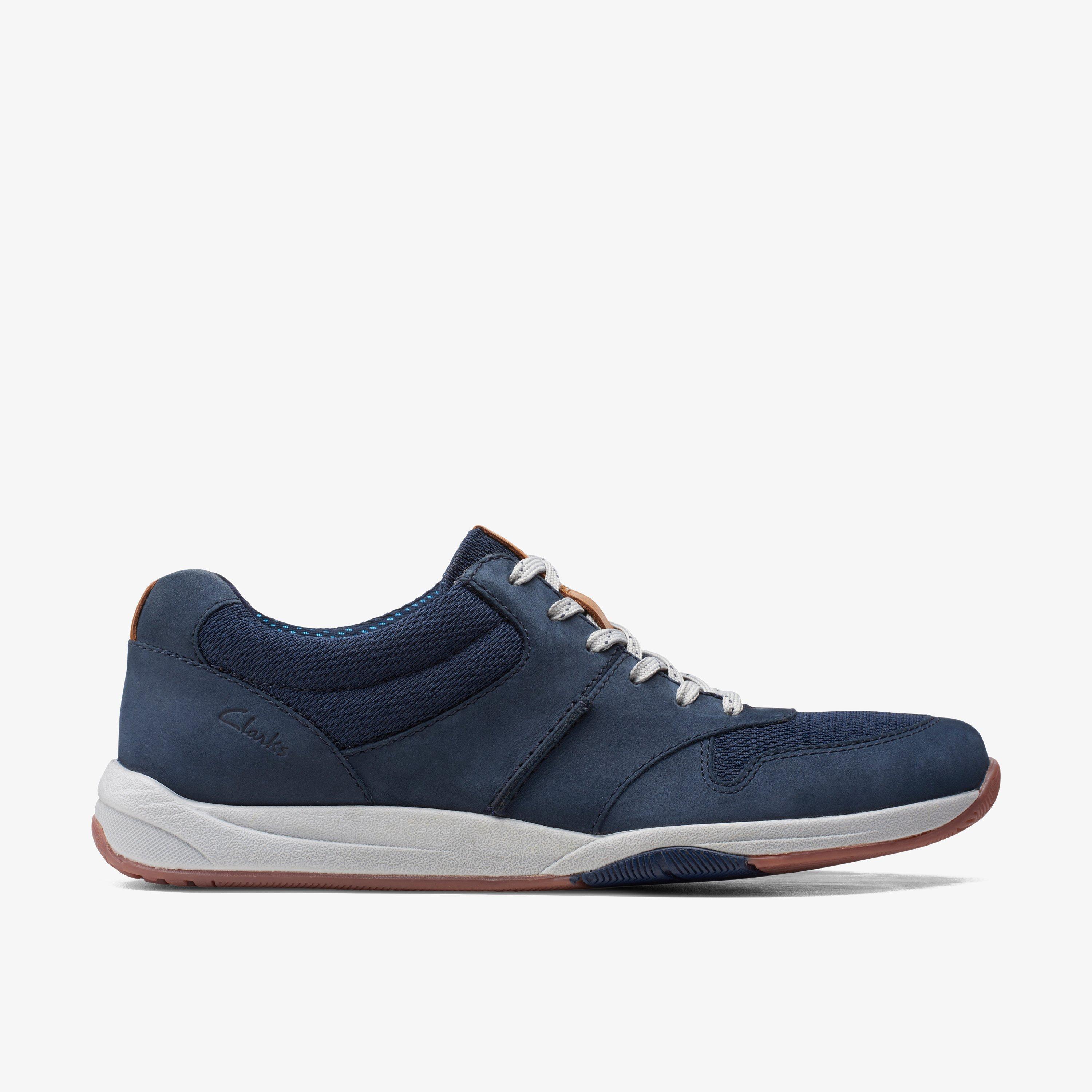 MENS Langton Race Navy Nubuck Shoes | Clarks Outlet