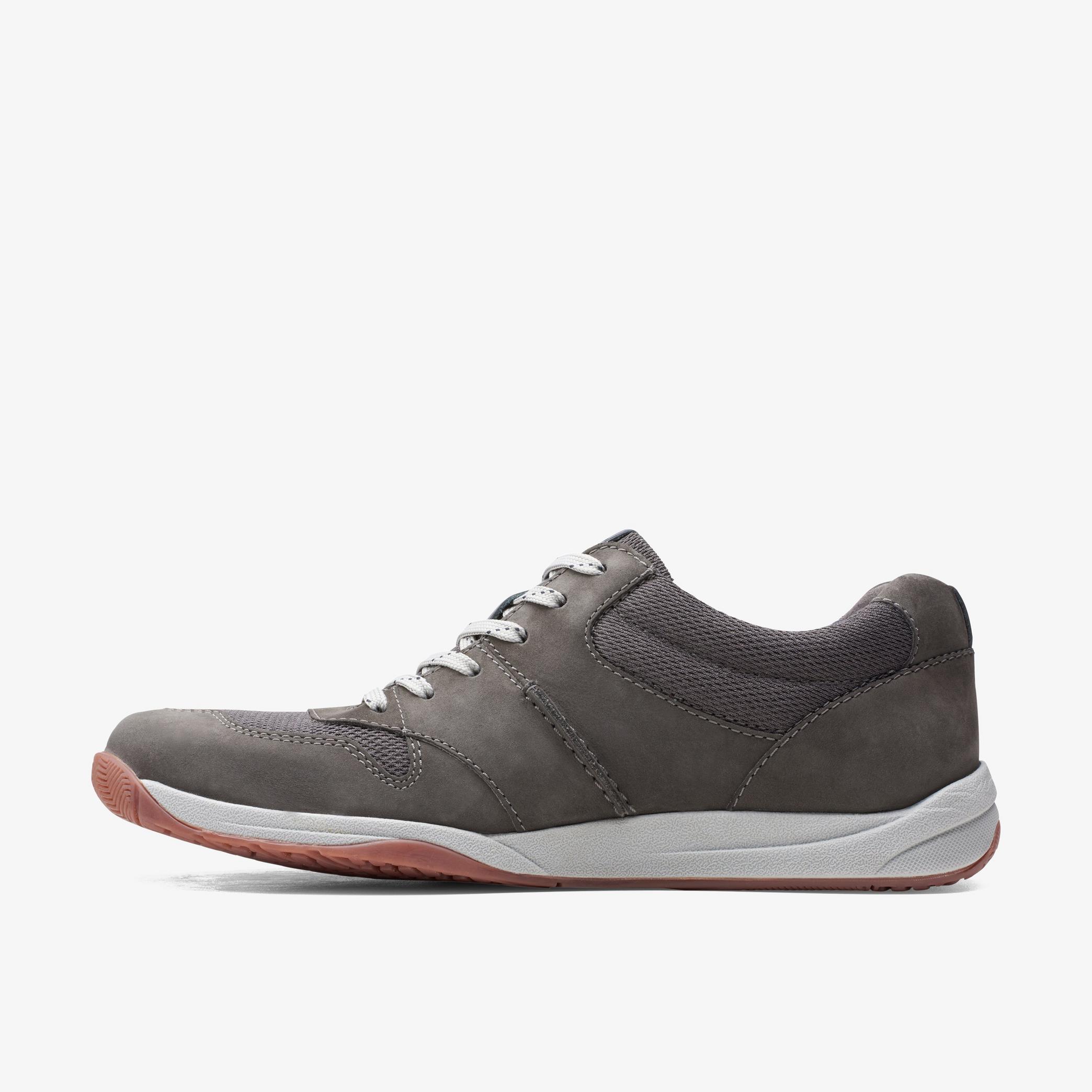 MENS Langton Race Grey Nubuck Shoes | Clarks Outlet