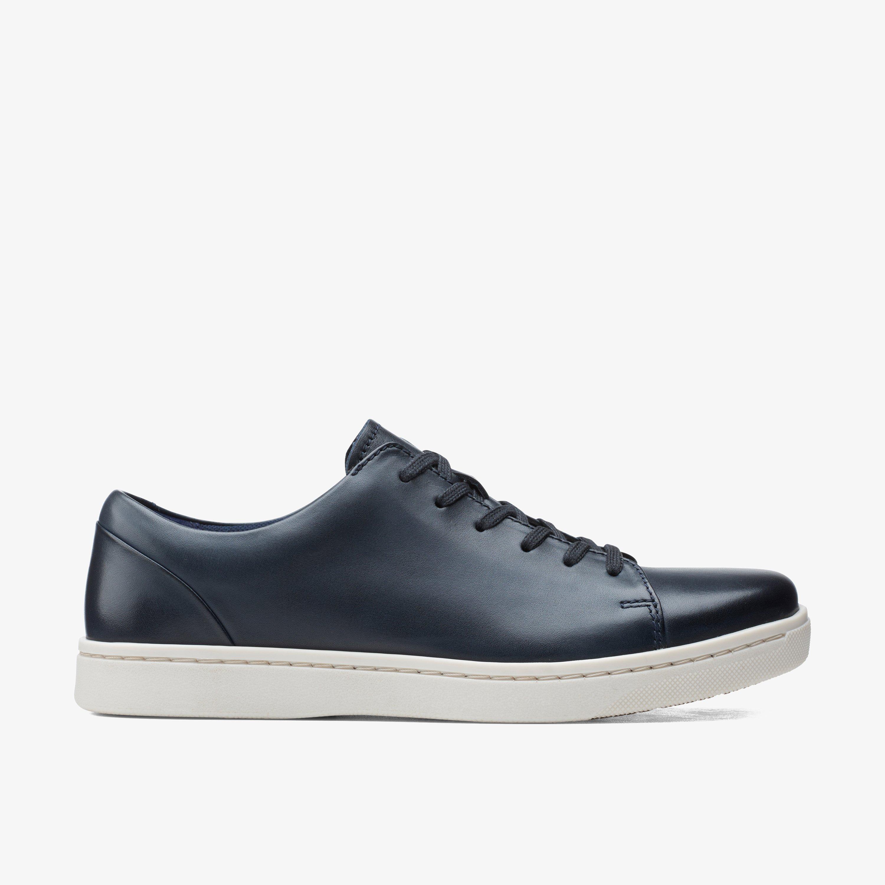 Clarks store navy leather