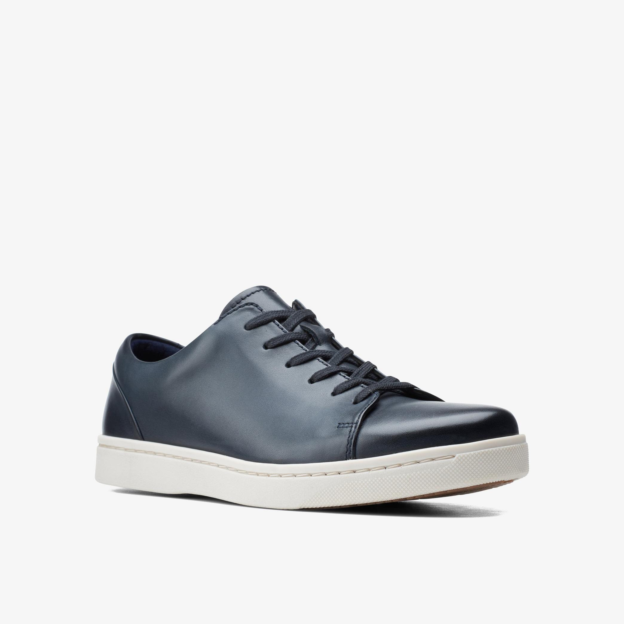 Kitna Lo Navy Leather Shoes, view 3 of 6