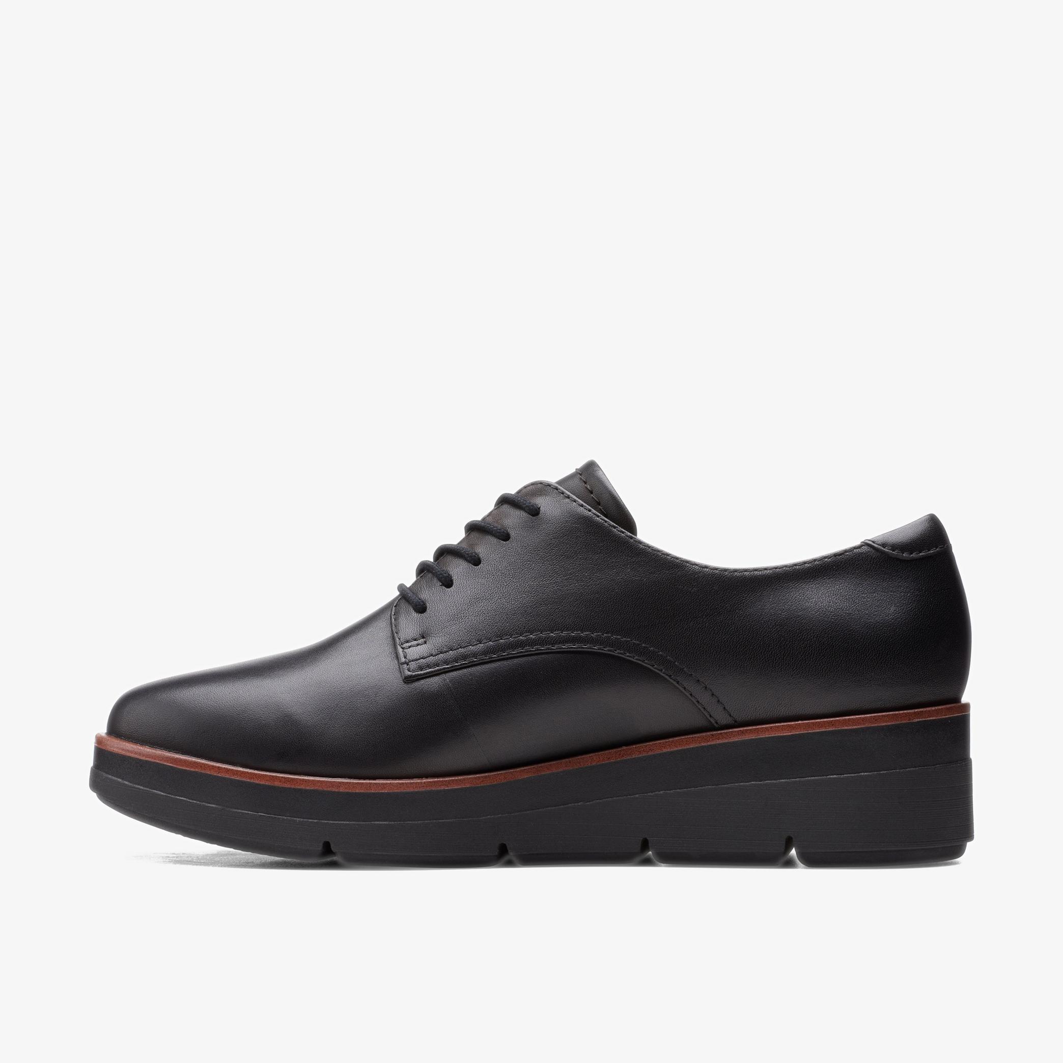 WOMENS Shaylin Lace Black Leather Shoes | Clarks Outlet