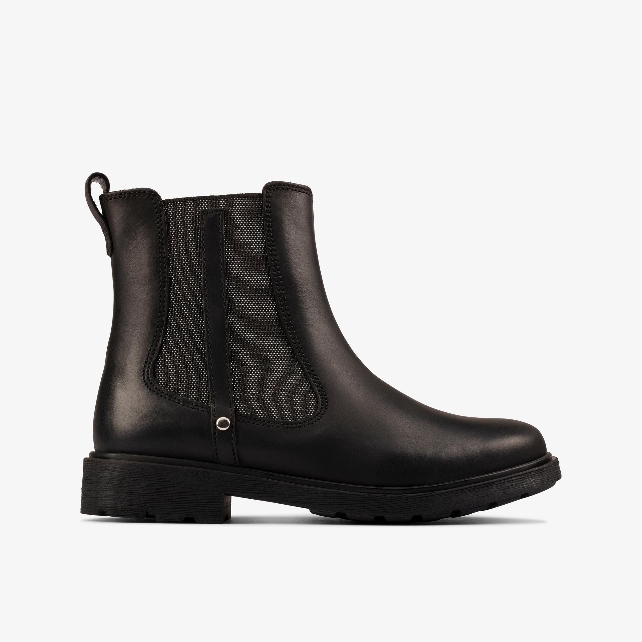 Astrol Orin Kid Black Leather Chelsea Boots, view 1 of 6