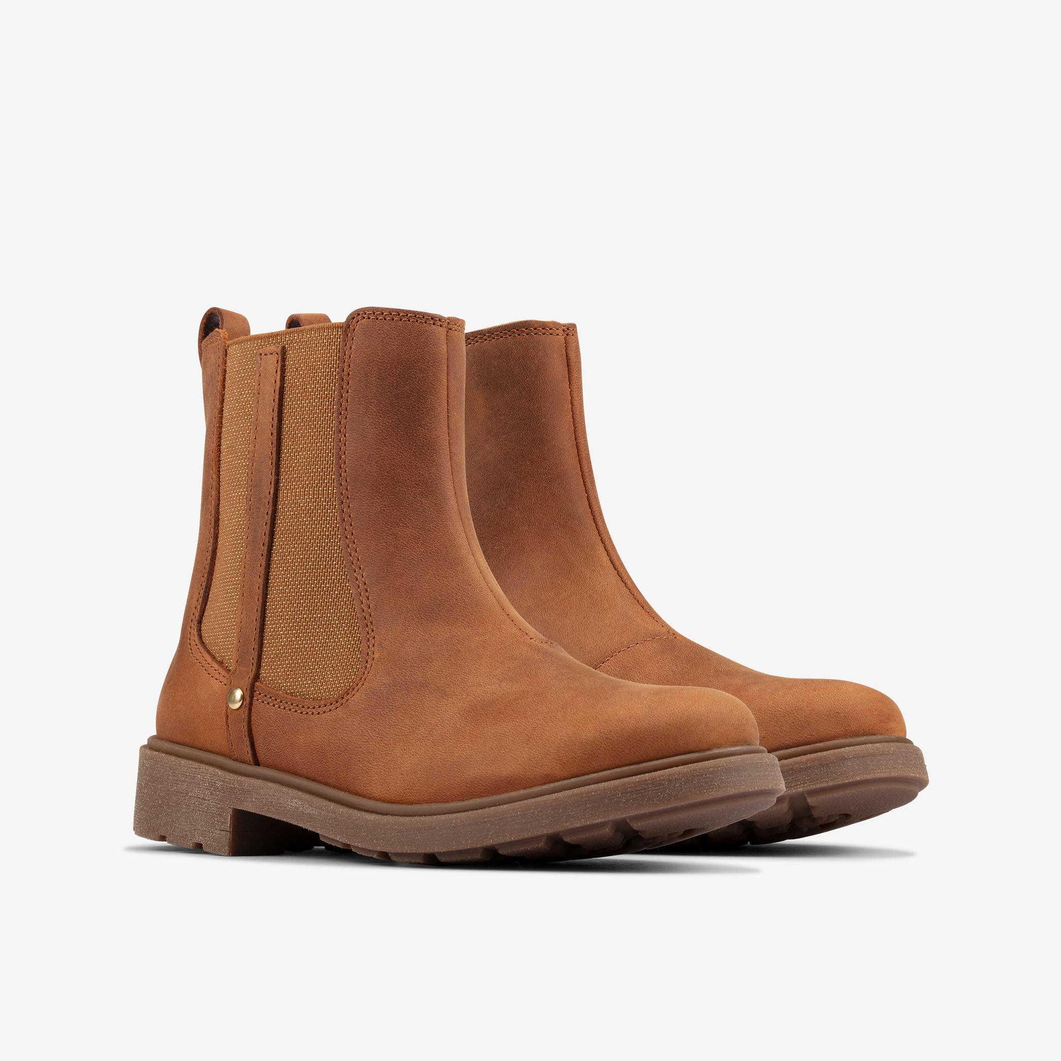 Astrol Orin Kid Tan Leather Chelsea Boots, view 4 of 6