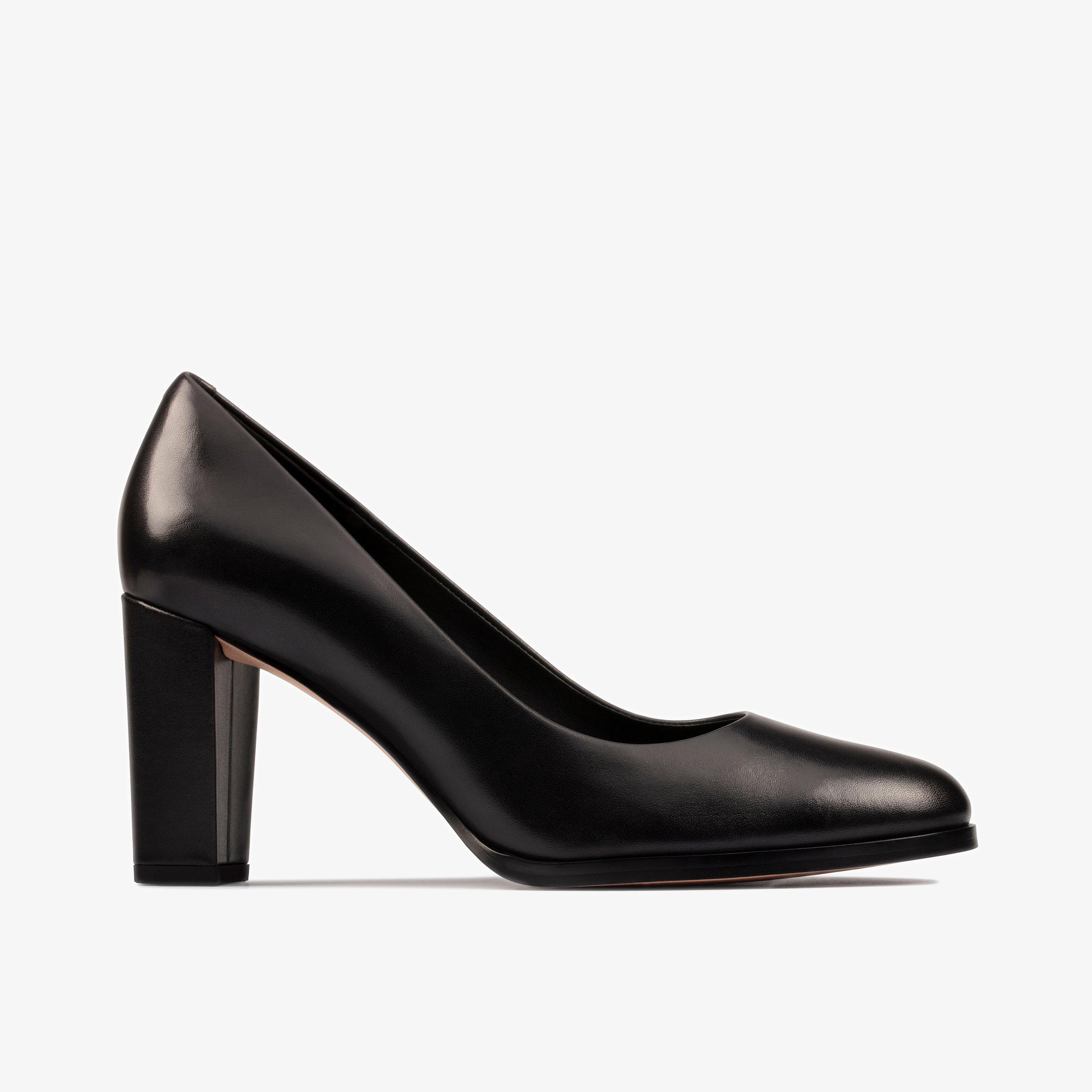 Womens Kaylin Cara 2 Black Leather High Heels | Clarks Outlet