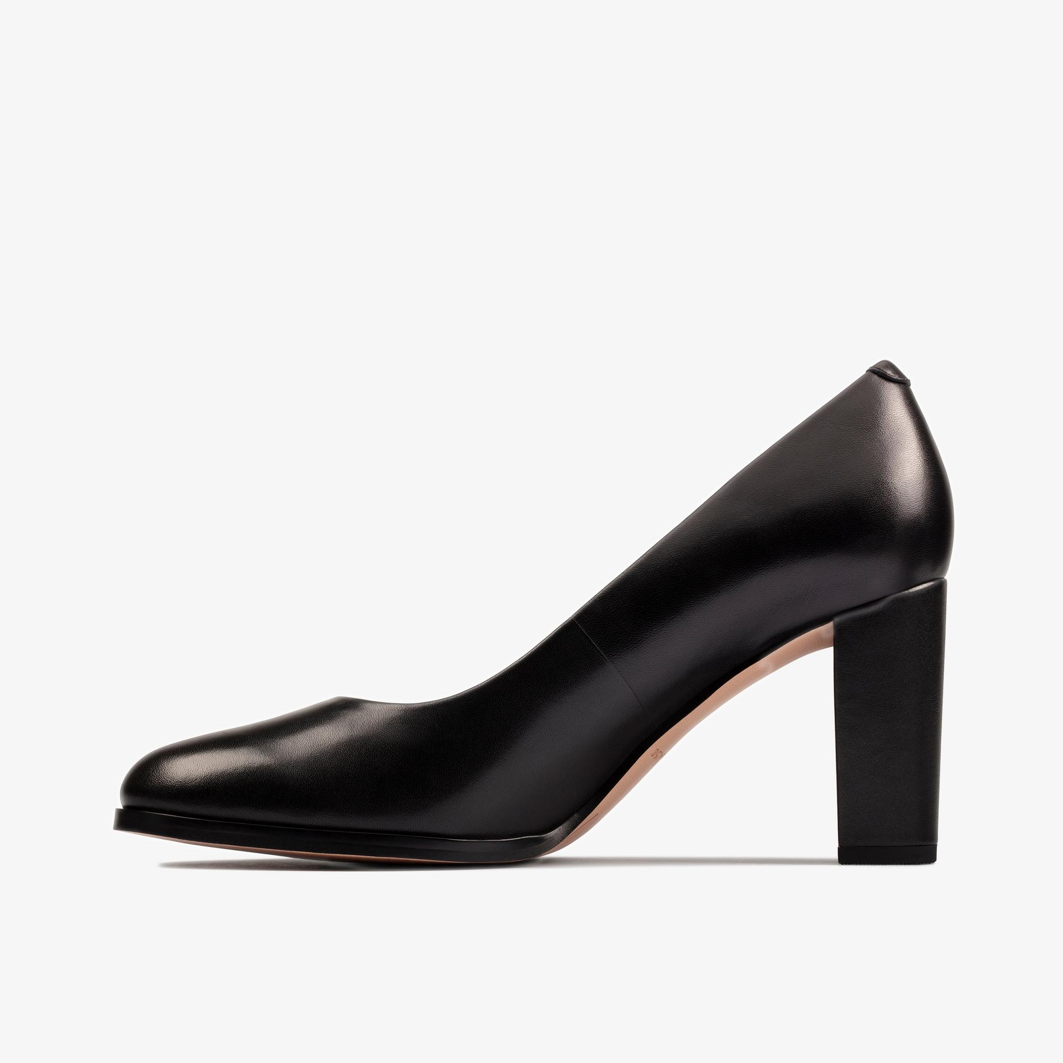 Kaylin Cara 2 Black Leather High Heels, view 2 of 6