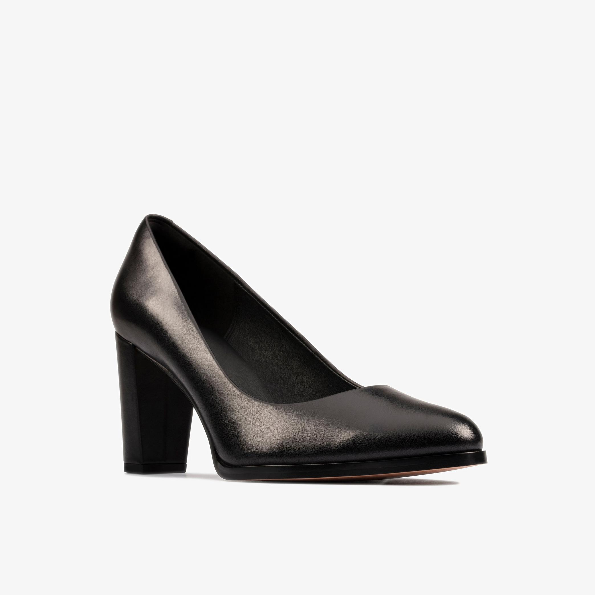 Kaylin Cara 2 Black Leather High Heels, view 3 of 6