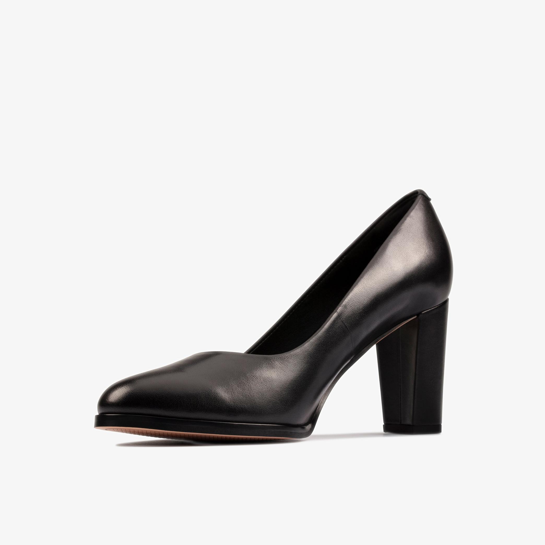Kaylin Cara 2 Black Leather High Heels, view 4 of 6