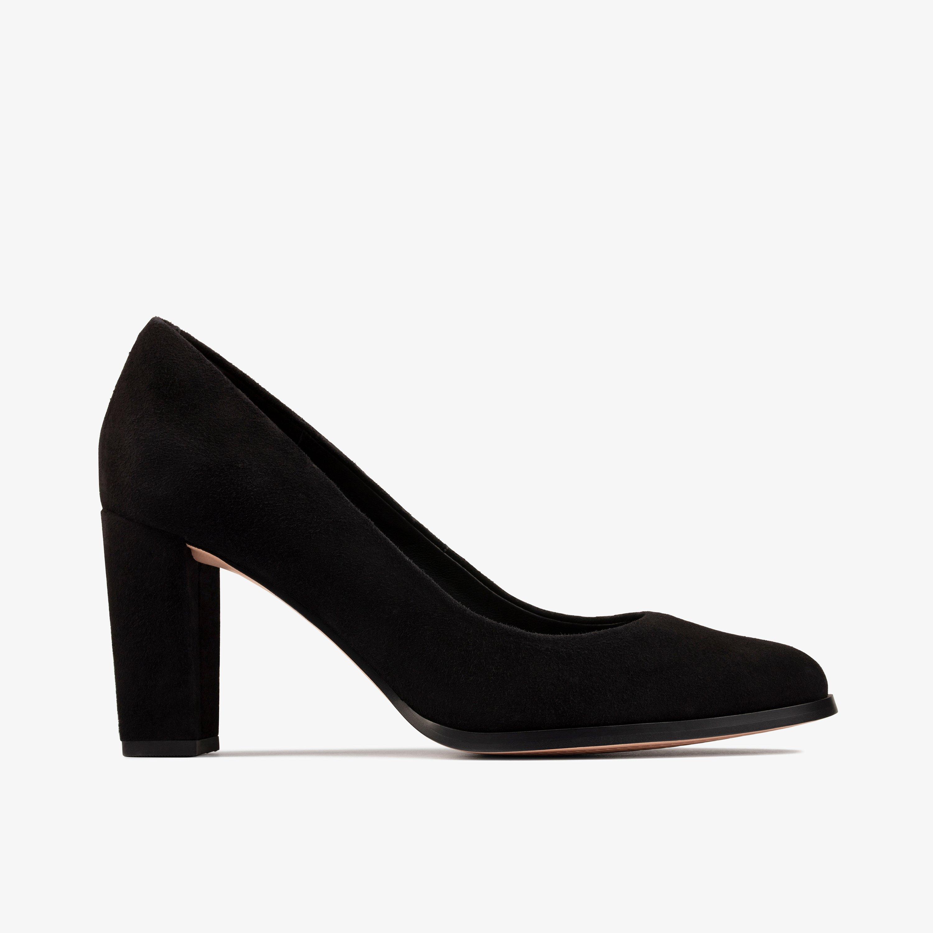 Womens Kaylin Cara 2 Black Suede Court Shoes | Clarks Outlet