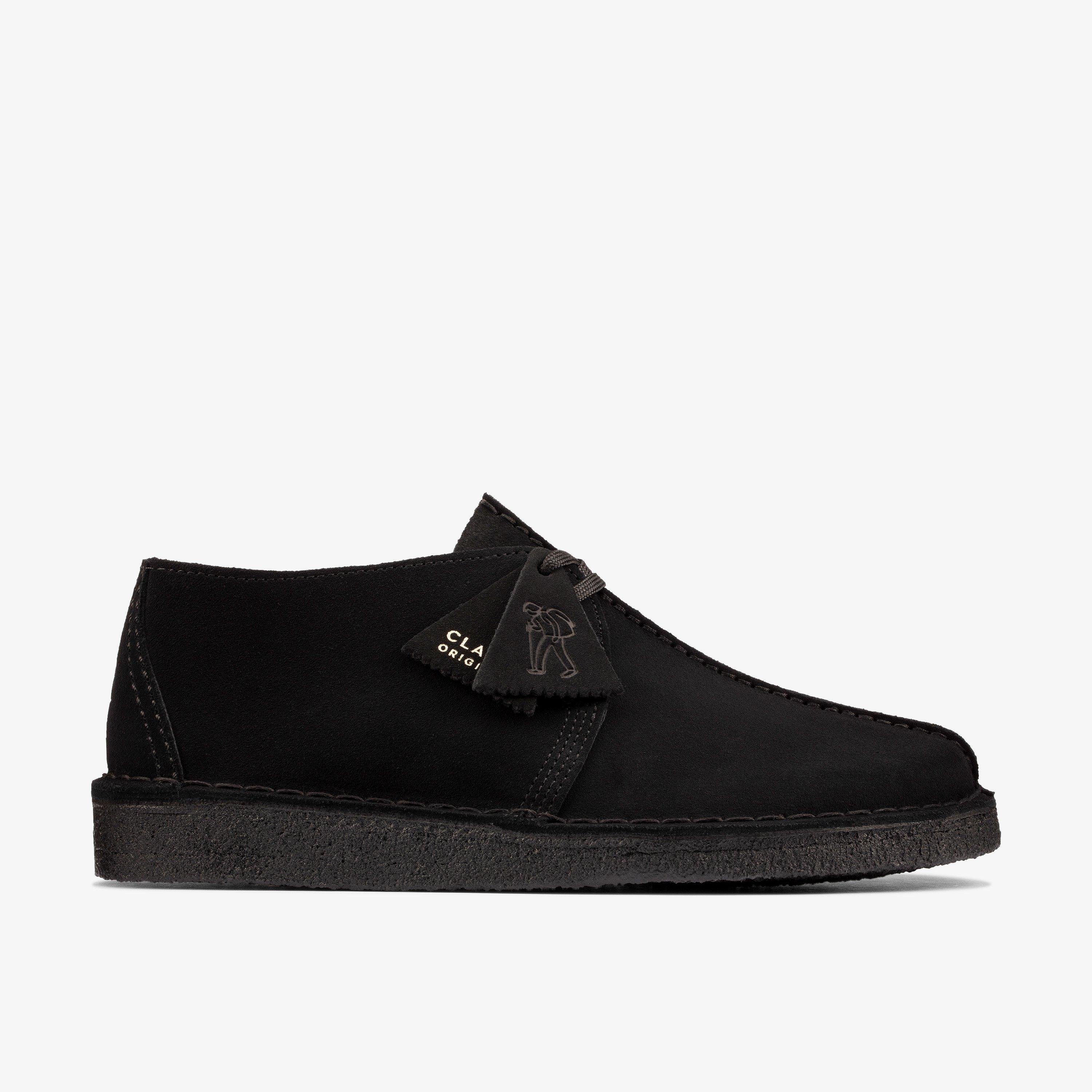 Men Desert Trek Black Suede Shoes | Clarks US