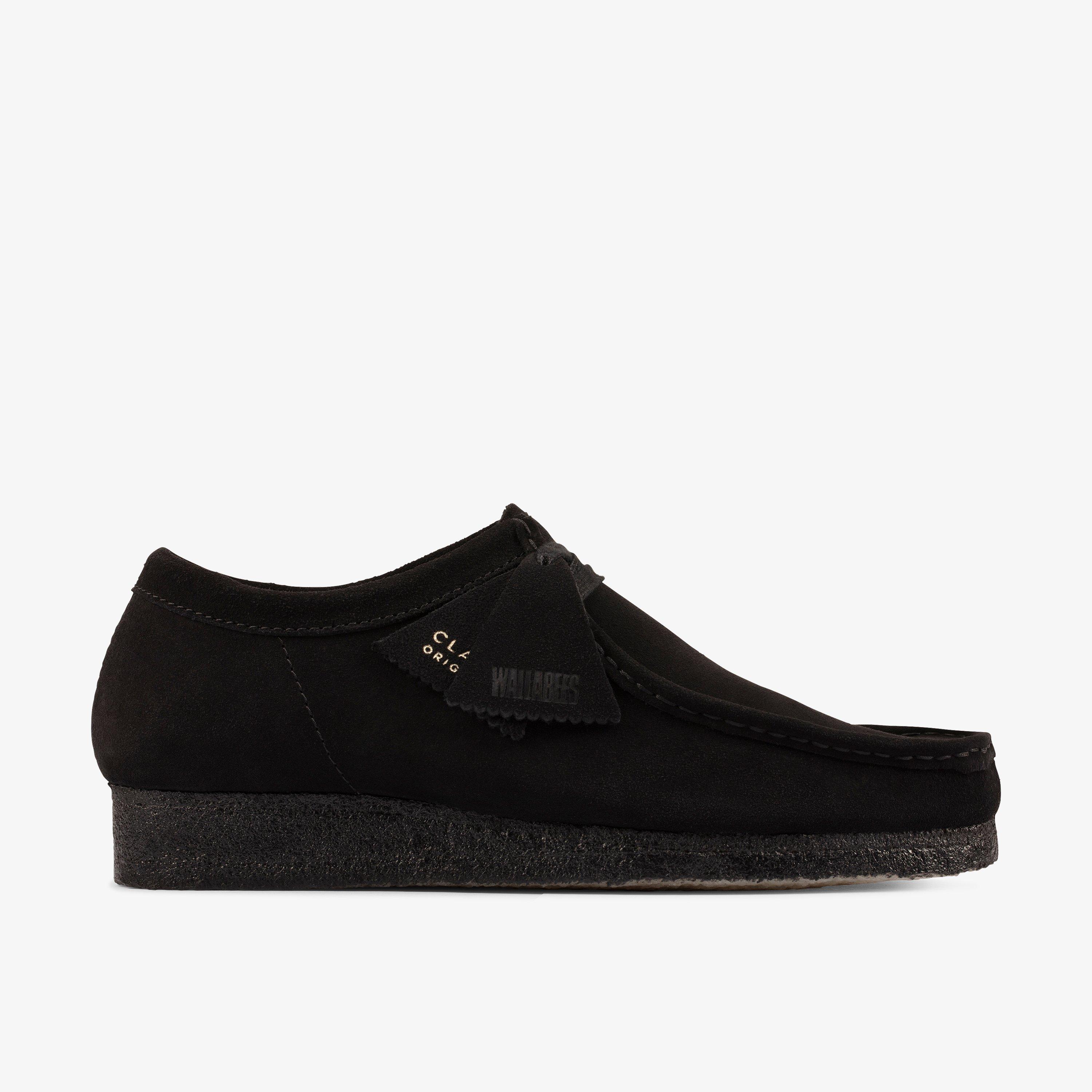 Men Wallabee Black Suede Shoes | Clarks US