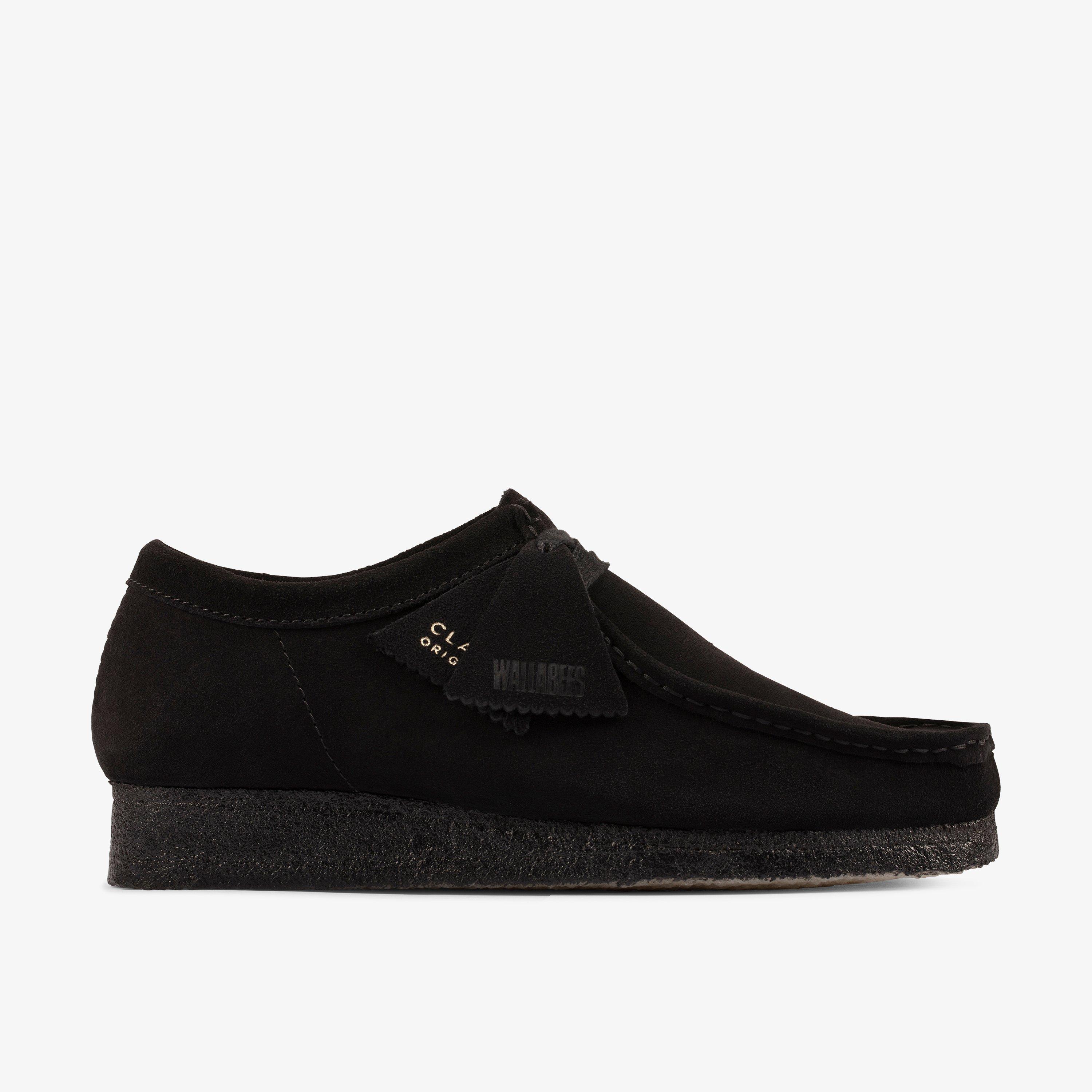 WOMENS Wallabee Black Suede Shoes | Clarks CA