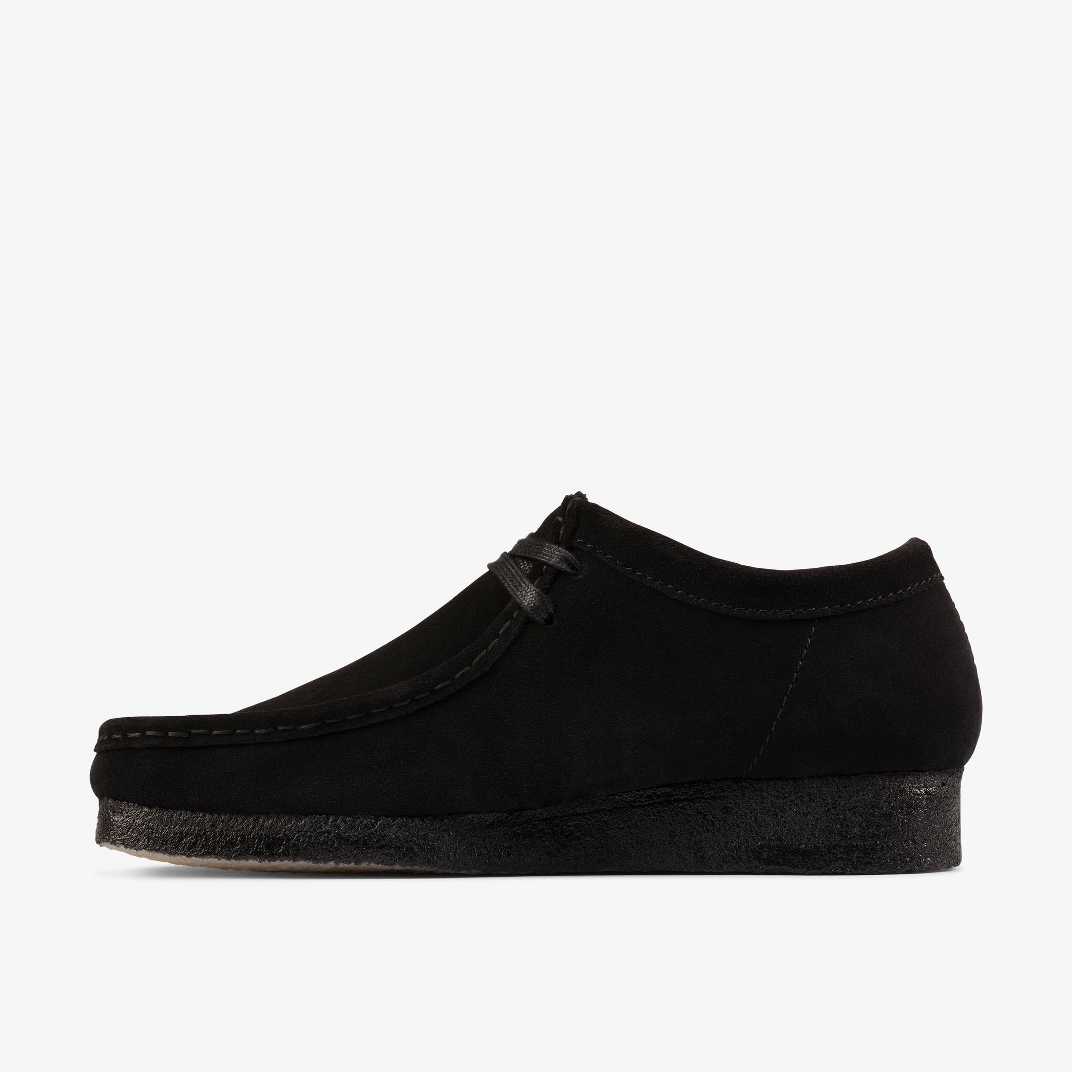 Wallabee Black Suede Shoes, view 2 of 6