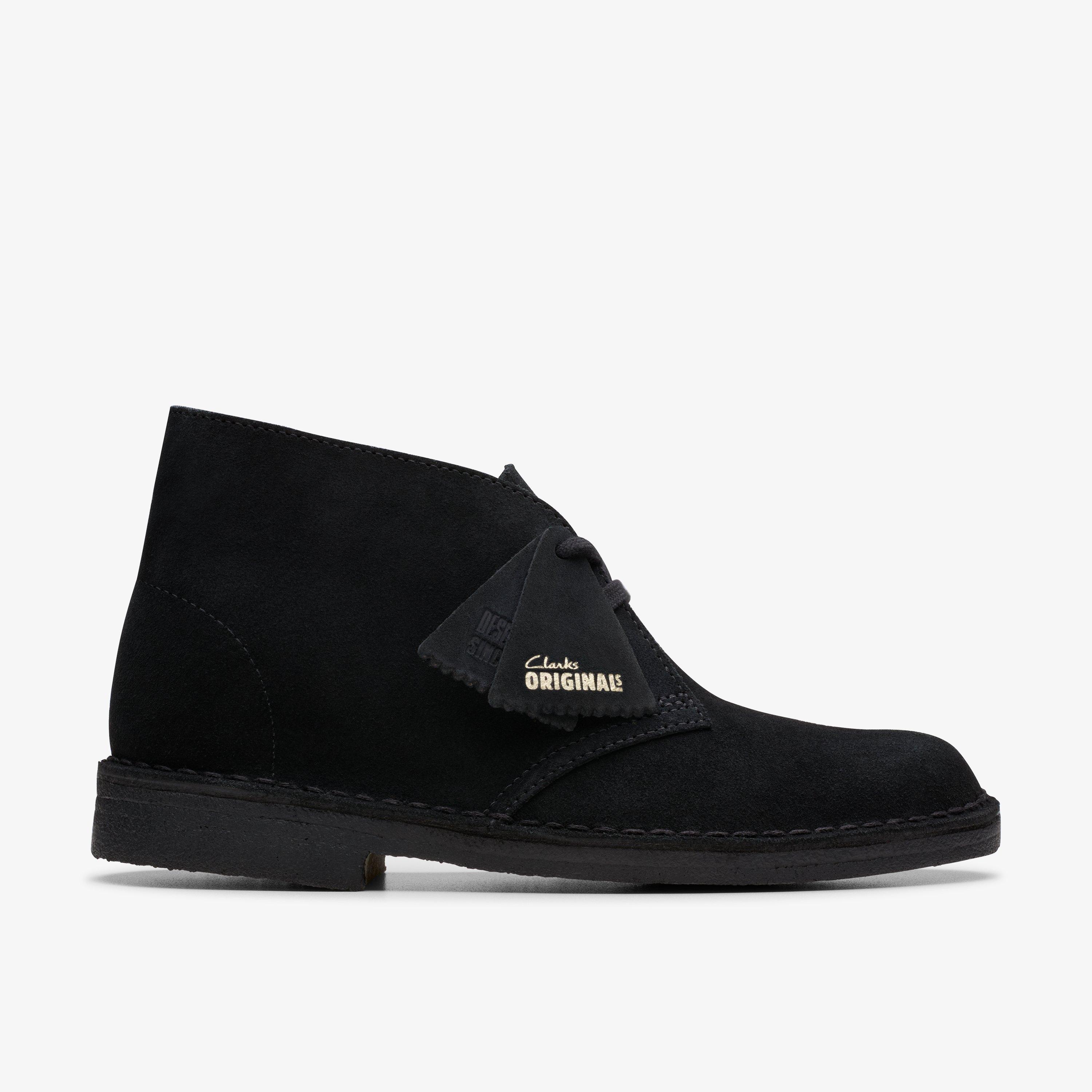 Clarks Women s Desert Boot 10 Black Suede