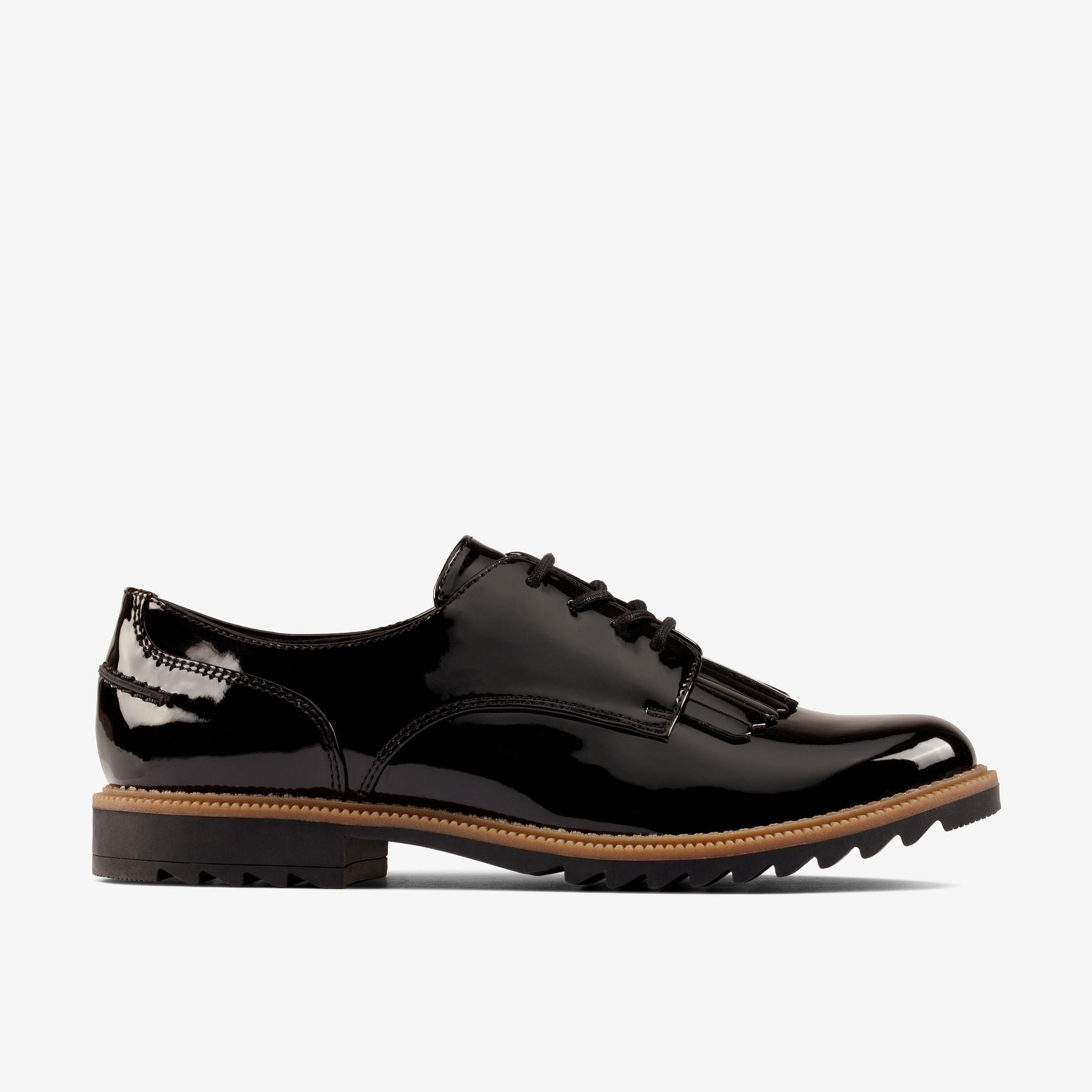 Griffin Mabel Black Patent Brogues, view 1 of 6