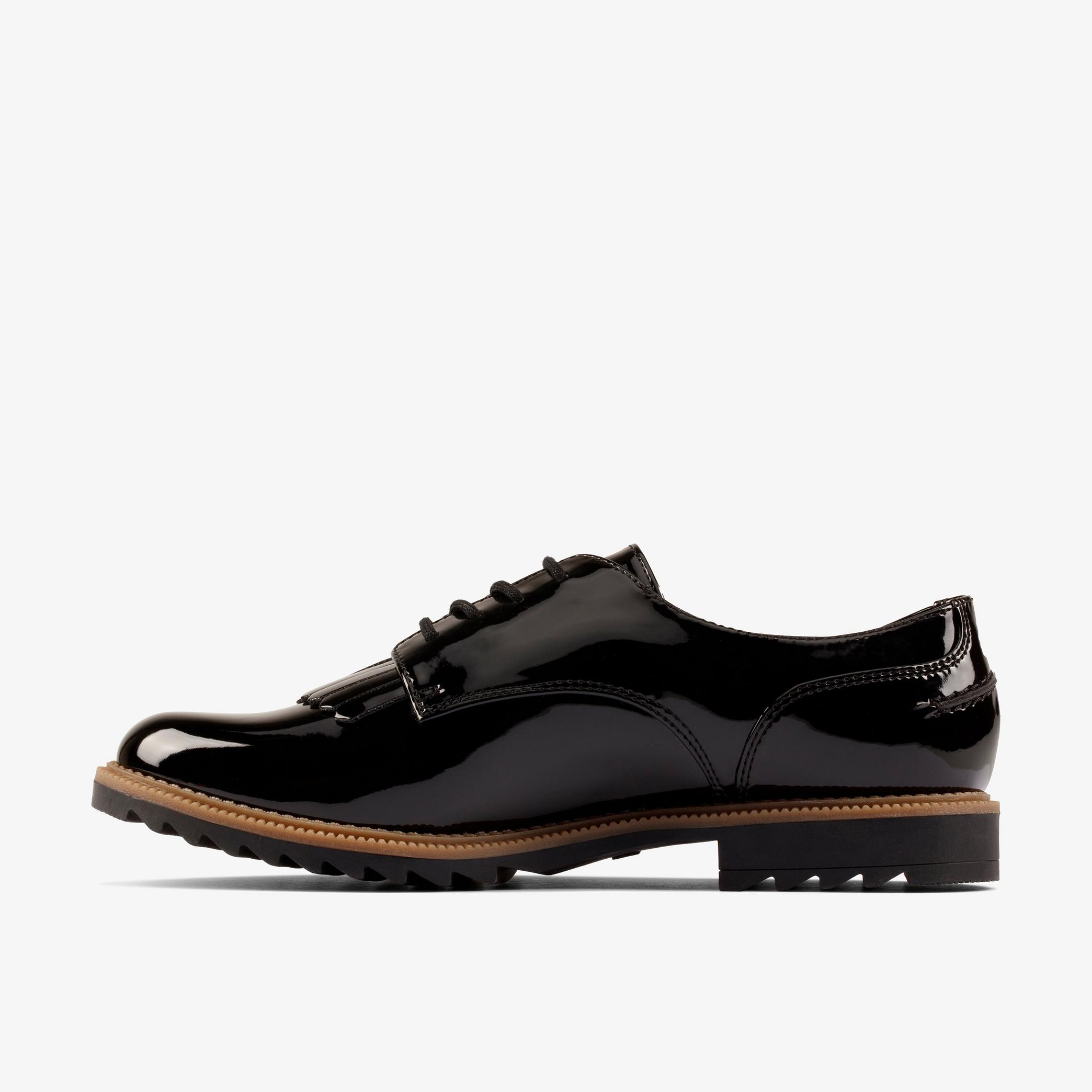 Griffin Mabel Black Patent Brogues, view 2 of 6