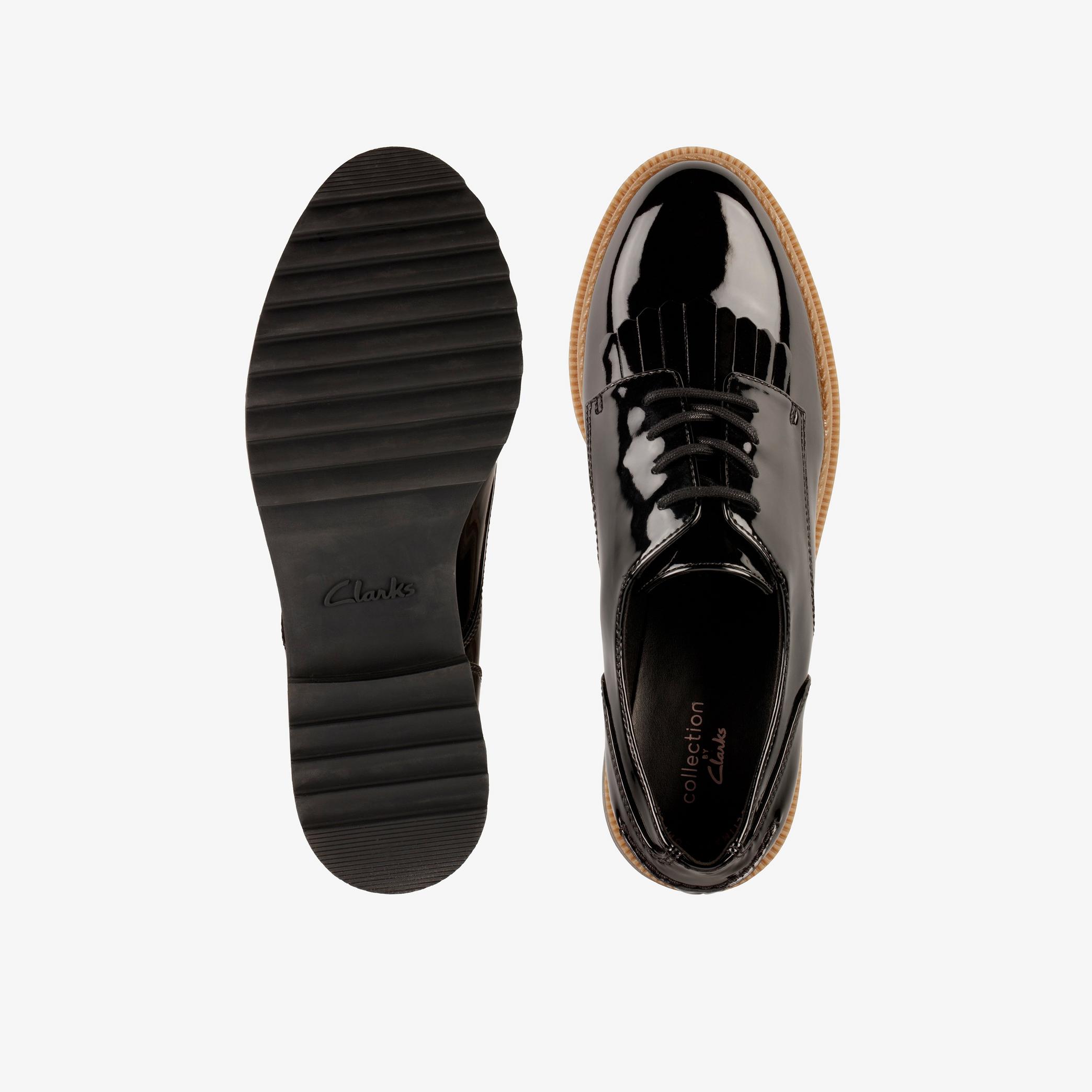 WOMENS Griffin Mabel Black Patent Brogues | Clarks Outlet