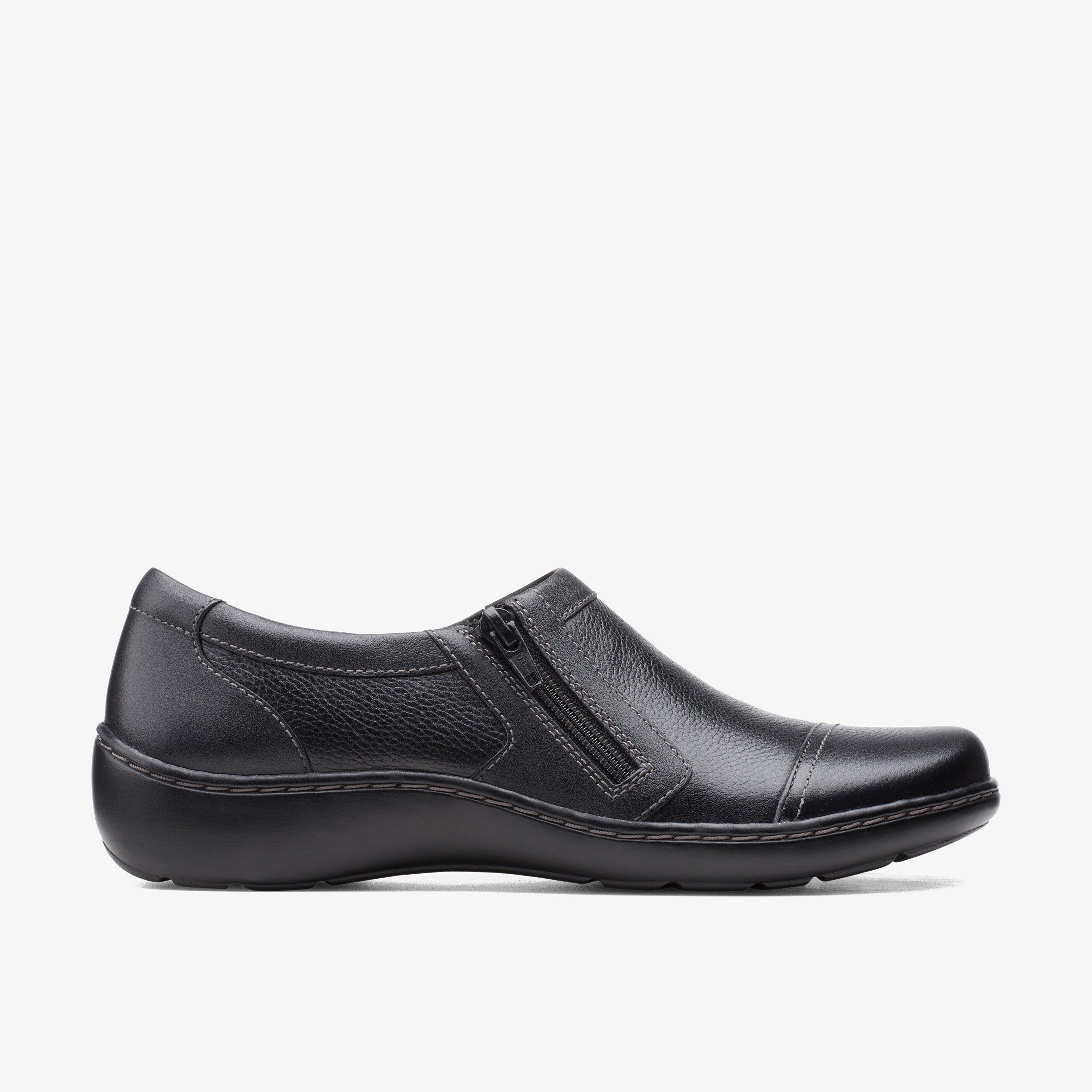 WOMENS Cora Giny Black Tumbled Trouser Shoes | Clarks Outlet