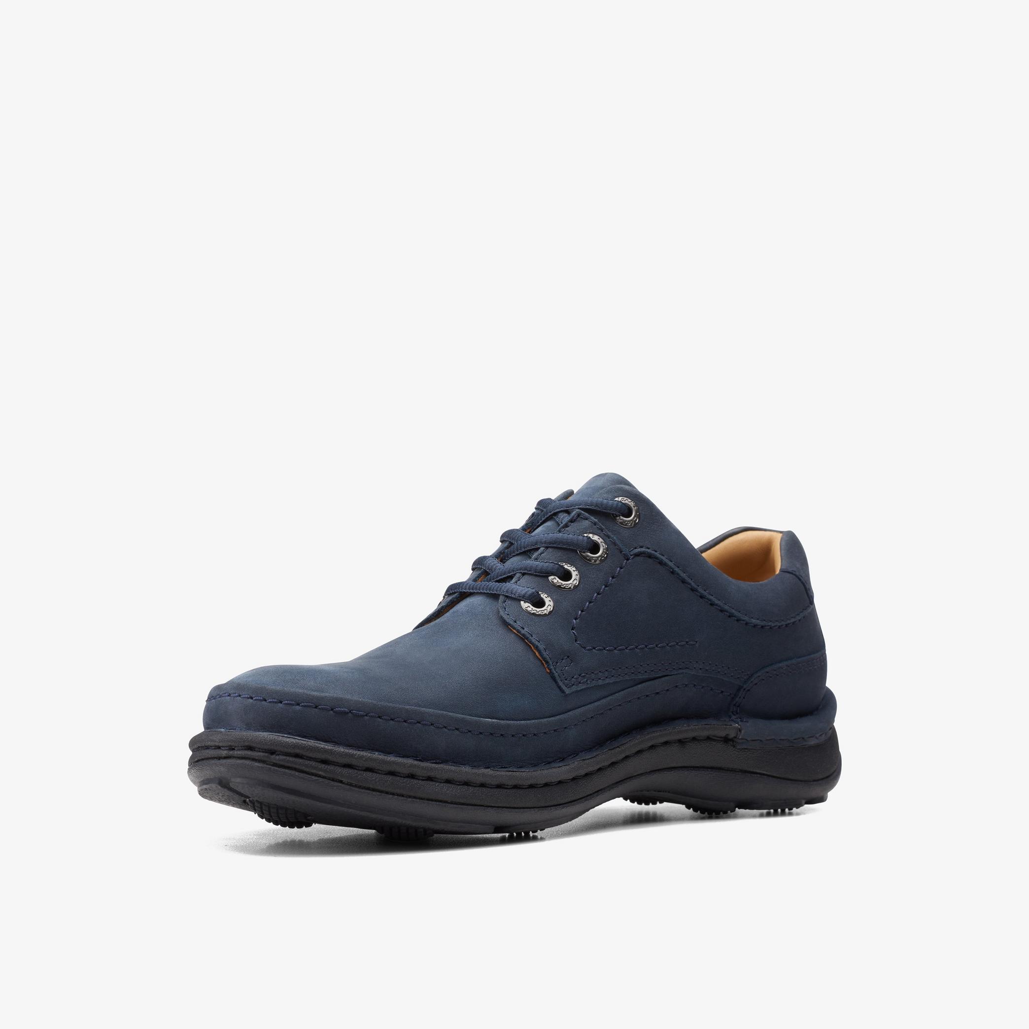 Nature Three Navy Nubuck Derby Shoes, view 4 of 6