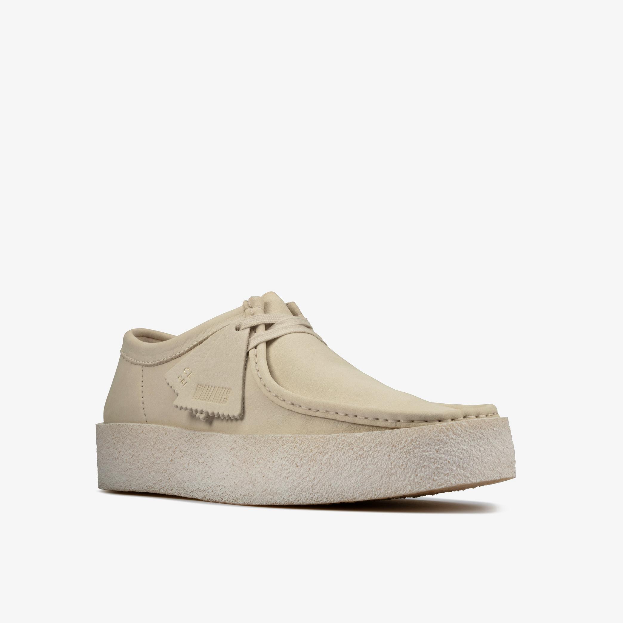 Wallabee Cup White Nubuck Wallabee, view 3 of 7