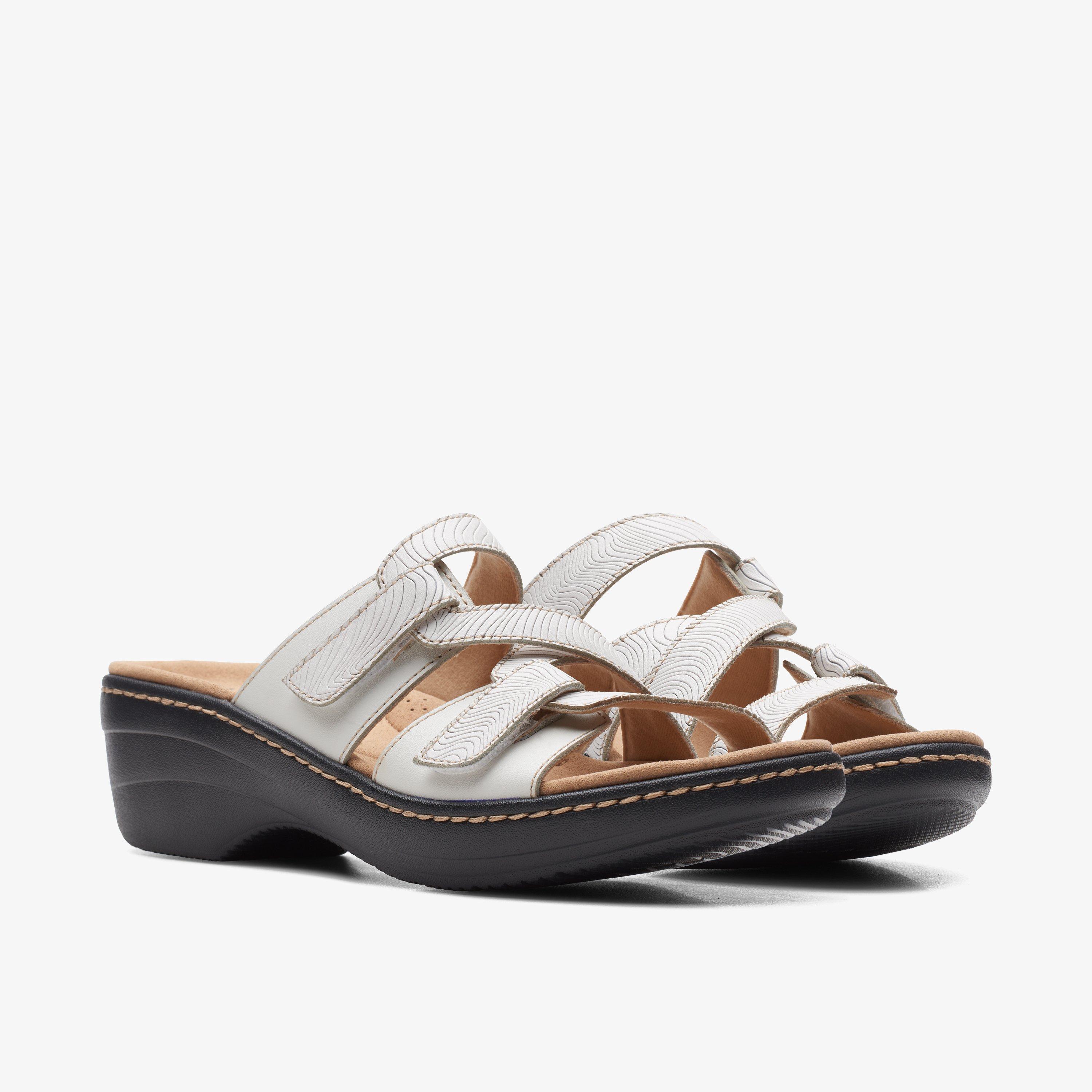 Womens Merliah Karli White Strappy Sandals Clarks UK