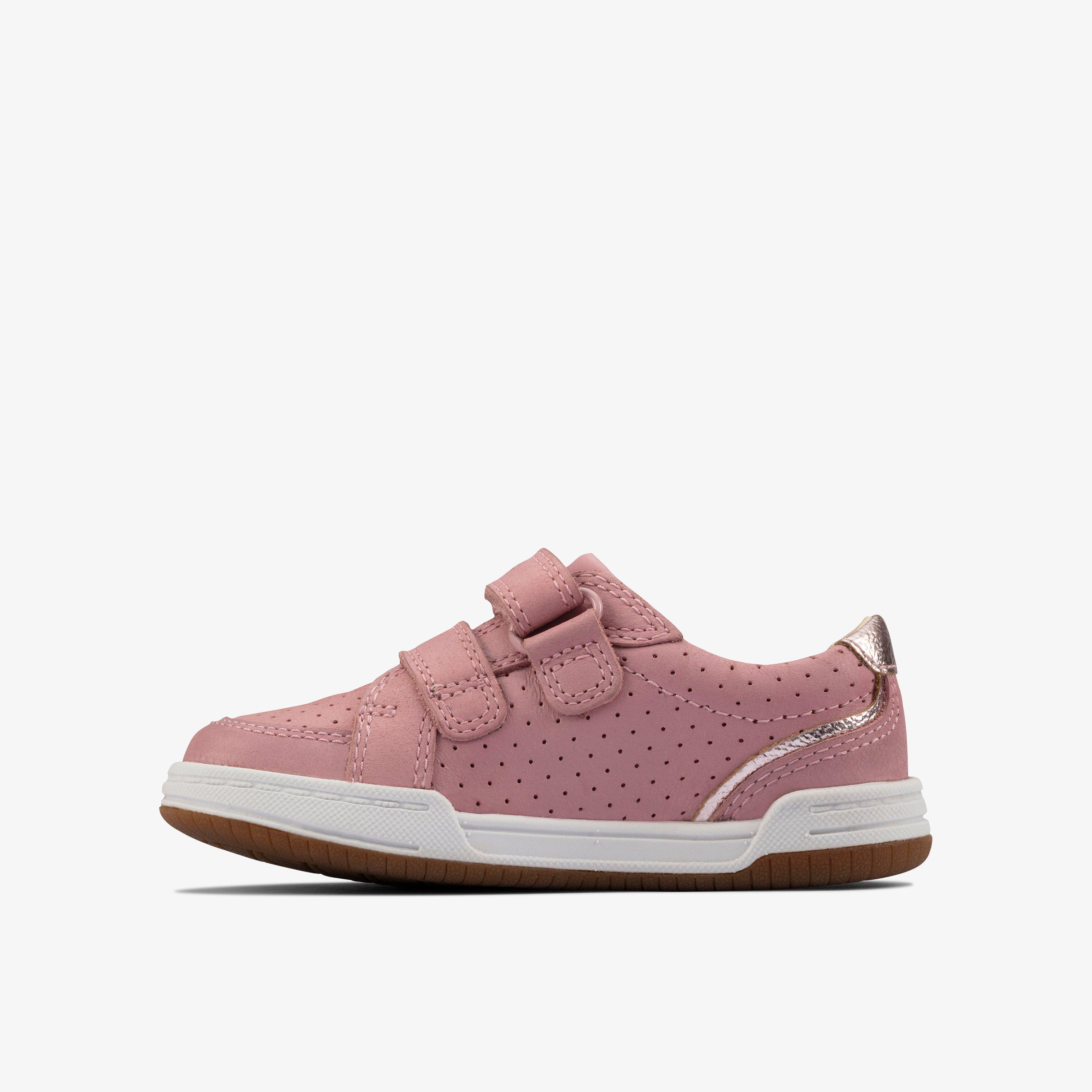 Fawn Solo Toddler Light Pink Leather Trainers Riptape, view 2 of 6