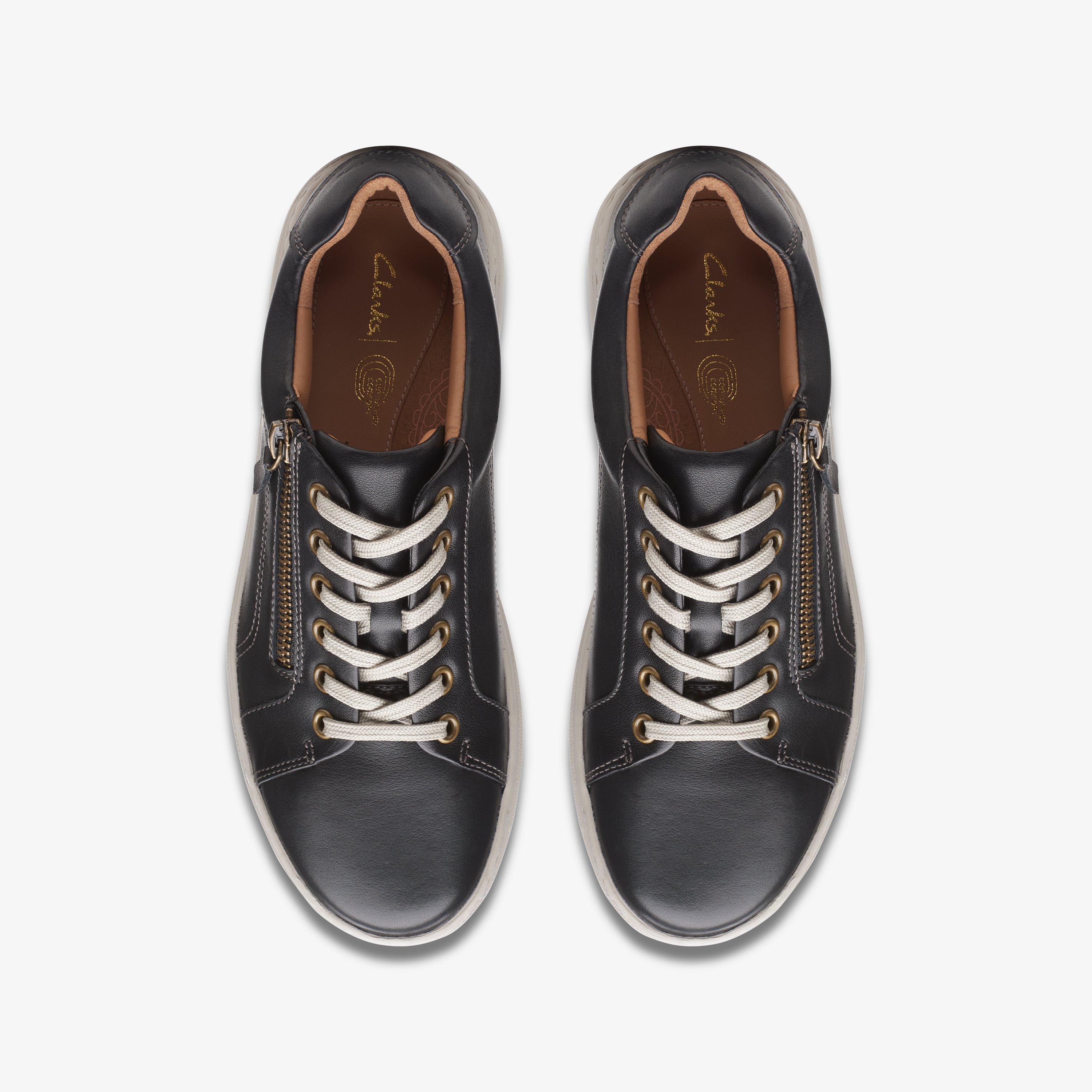 Women's Nalle Lace Black Leather Sneakers | Clarks