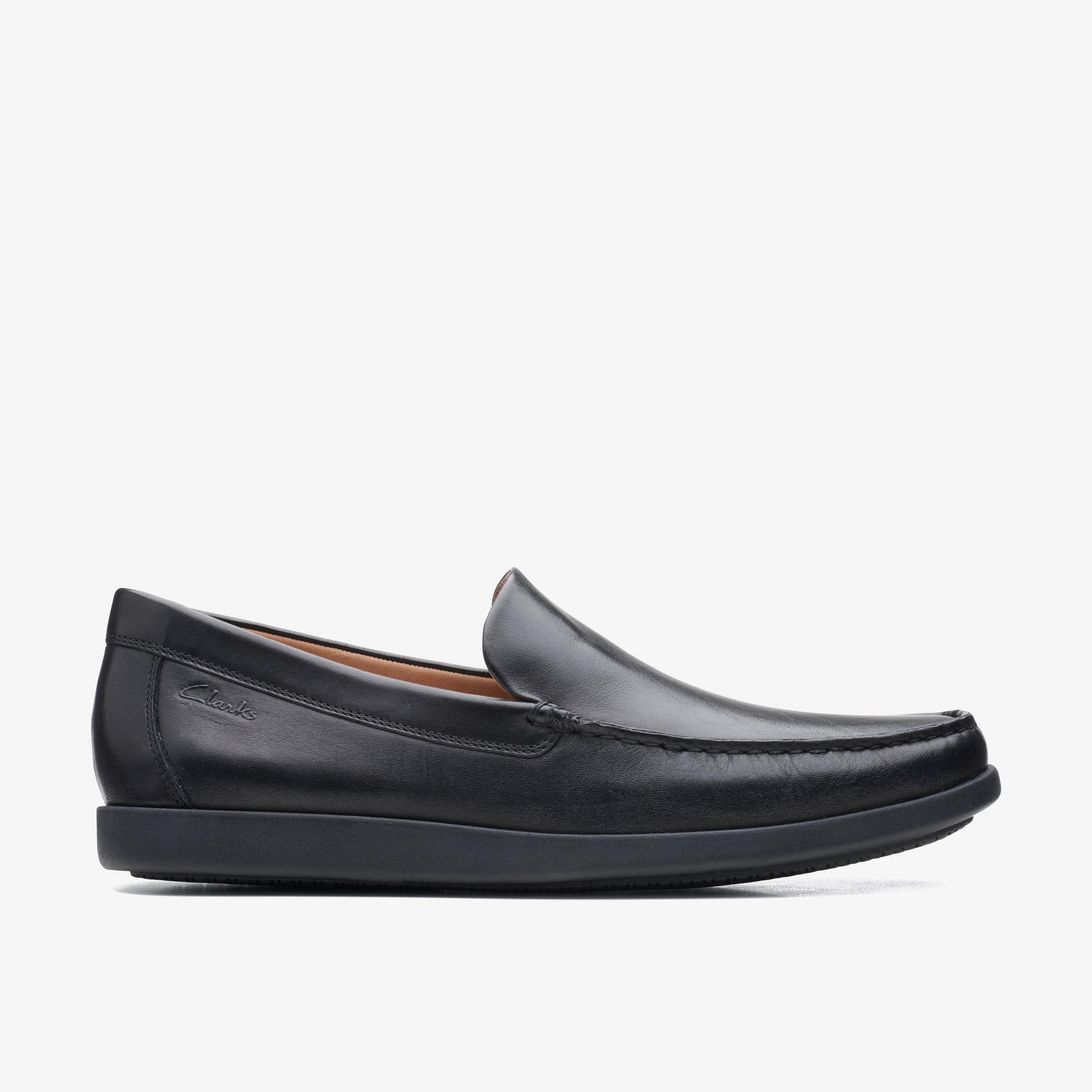 Ferius Creek Black Leather Loafers, view 1 of 6