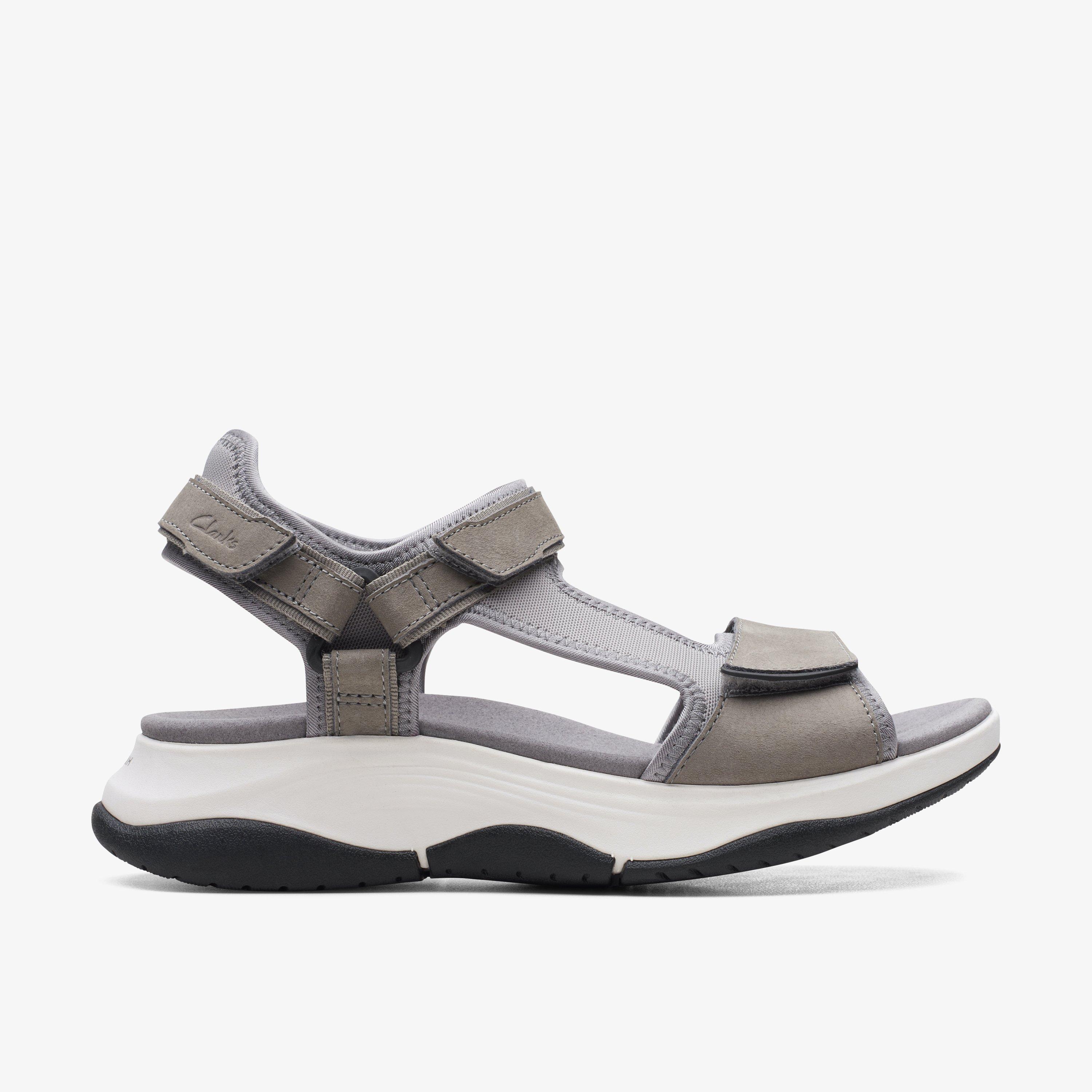 Womens Wave 2.0 Skip. Grey Combination Flat Sandals | Clarks Outlet