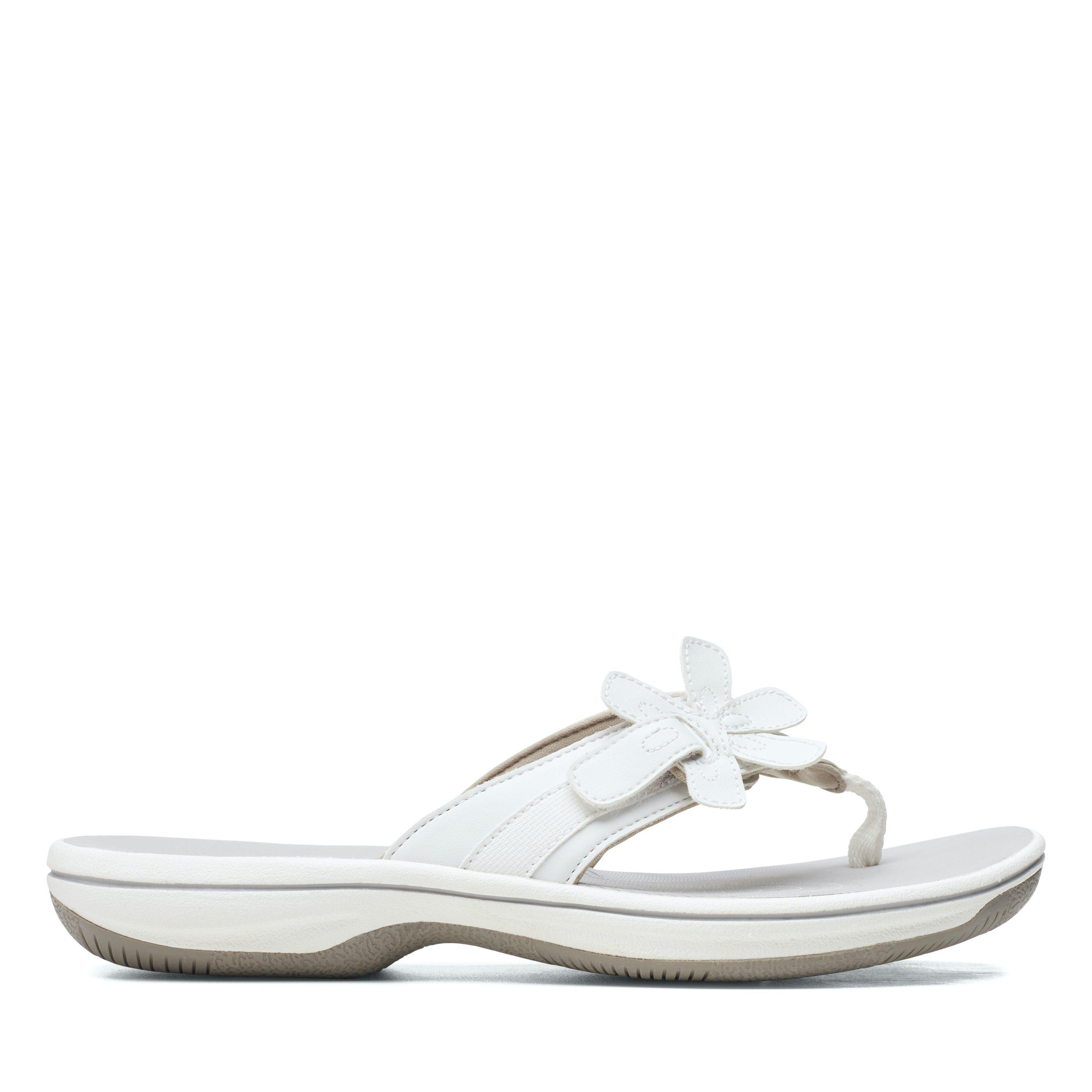 Clarks shoes white sandals best sale