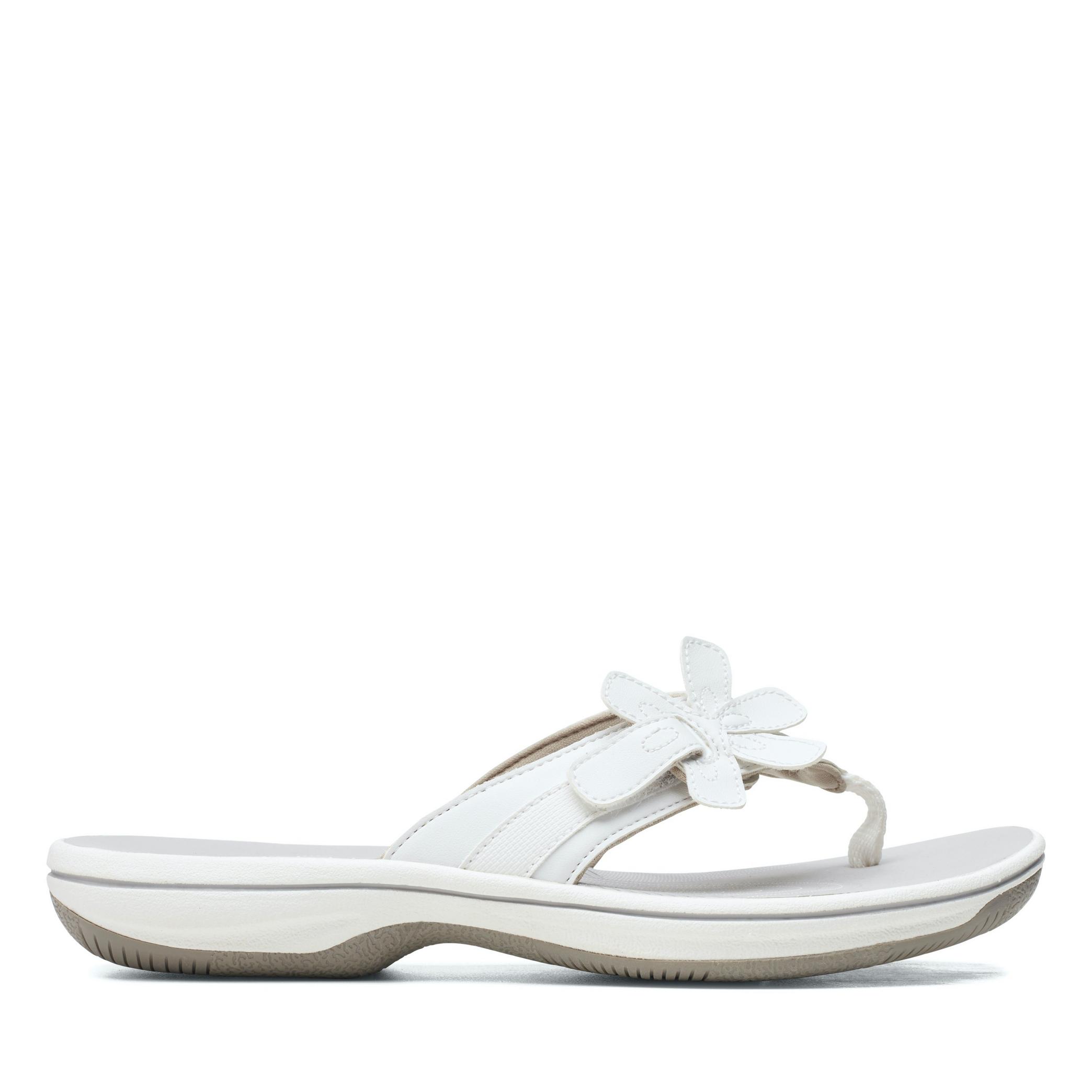 Brinkley Flora White Flat Sandals, view 1 of 7