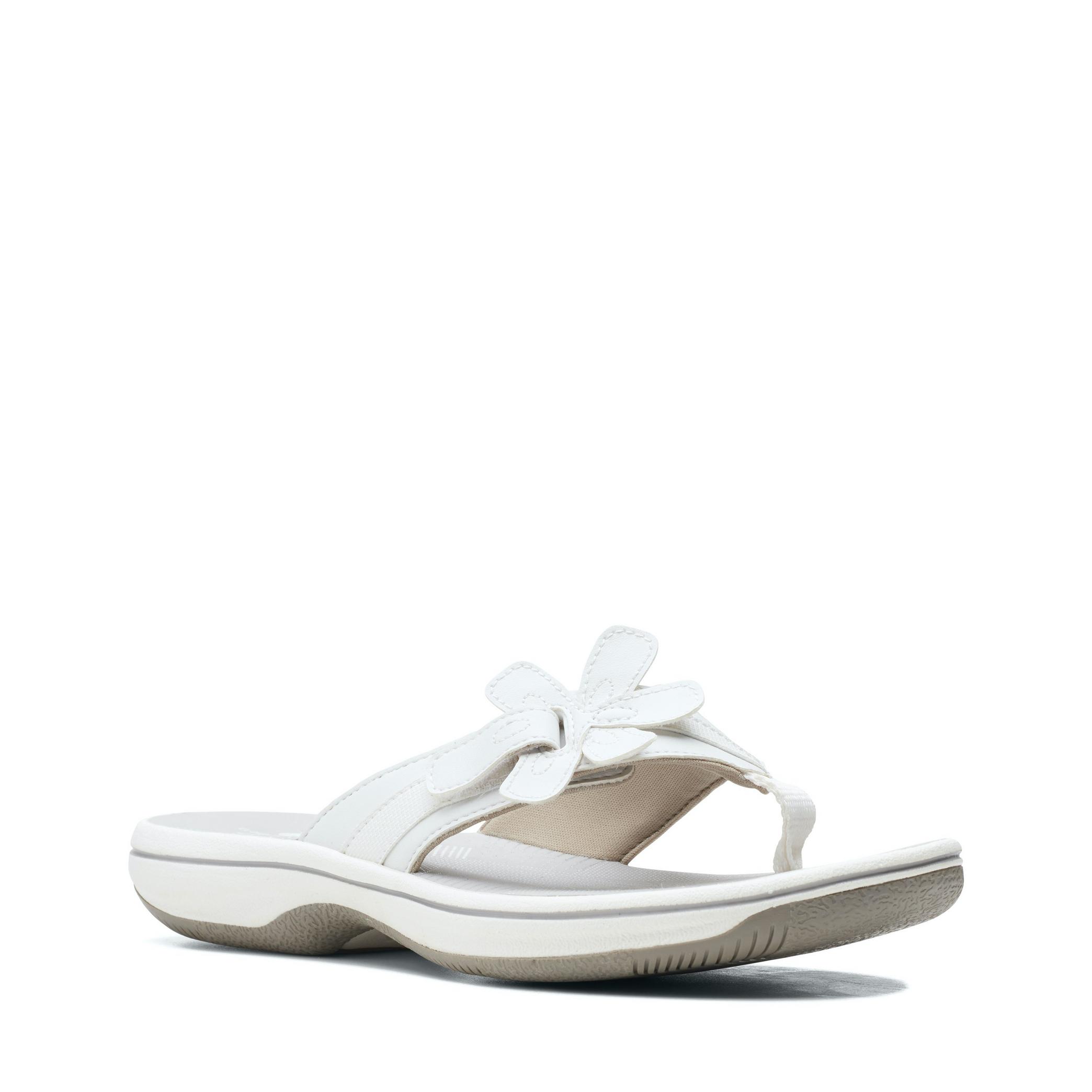 Brinkley Flora White Flat Sandals, view 2 of 7