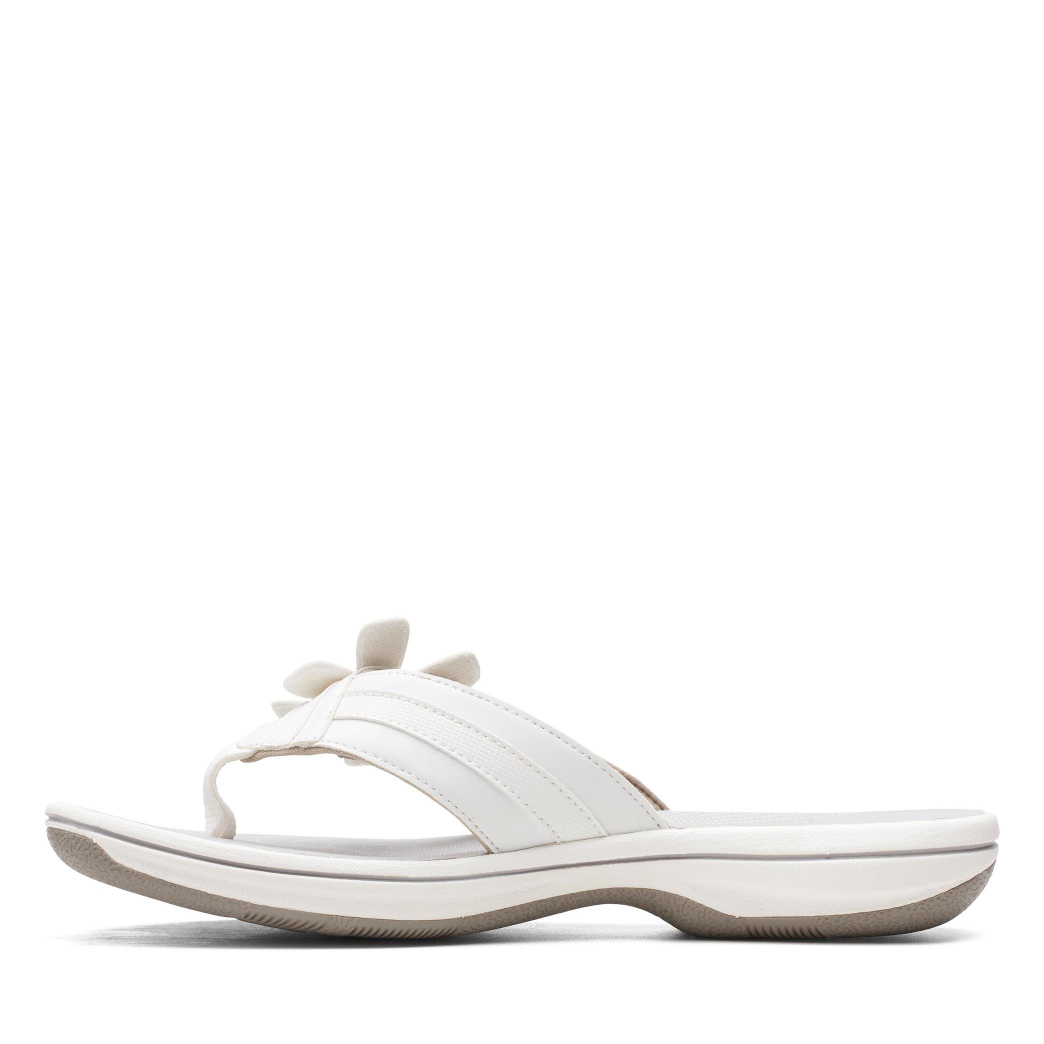 Brinkley Flora White Flat Sandals, view 5 of 7