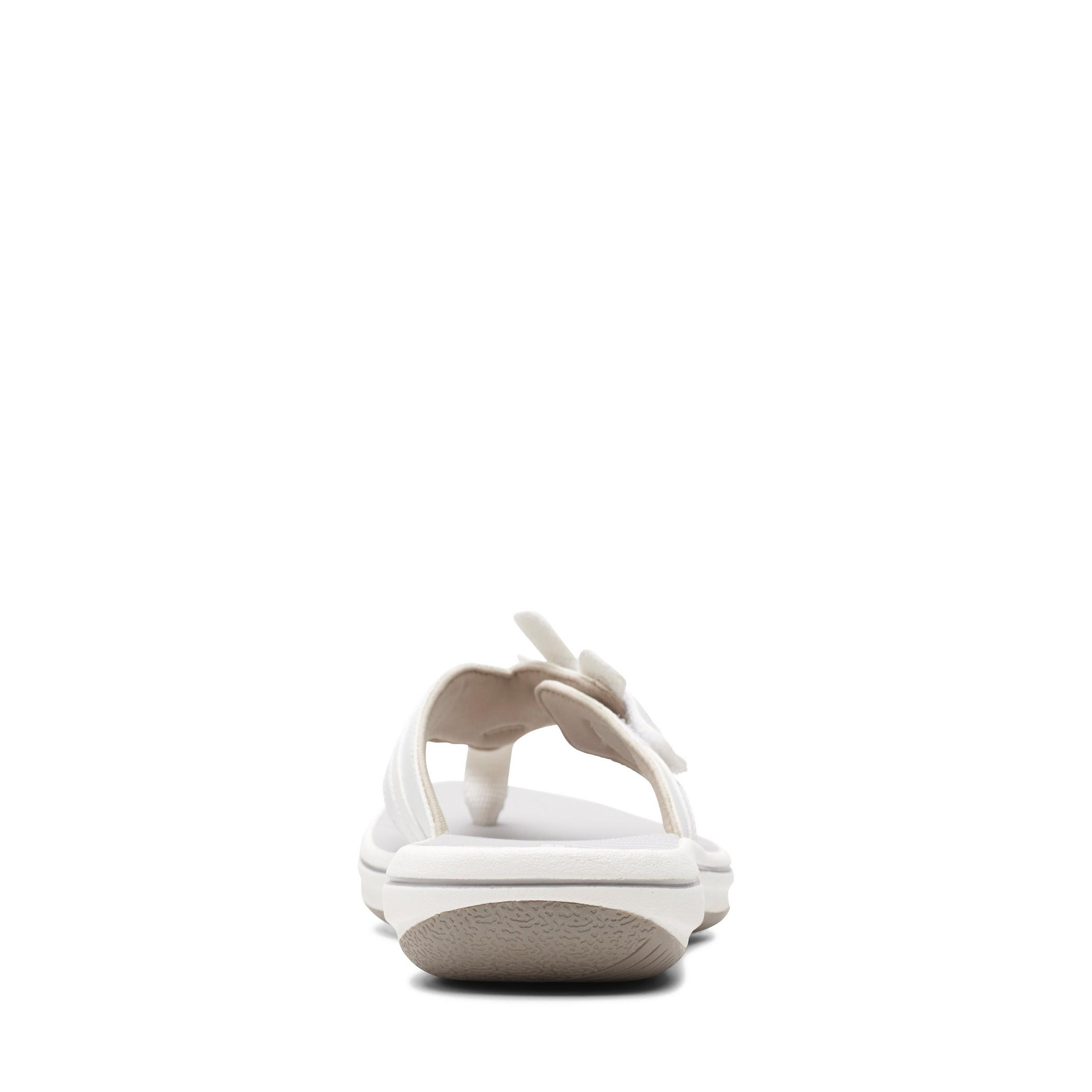 Brinkley Flora White Flat Sandals, view 6 of 7