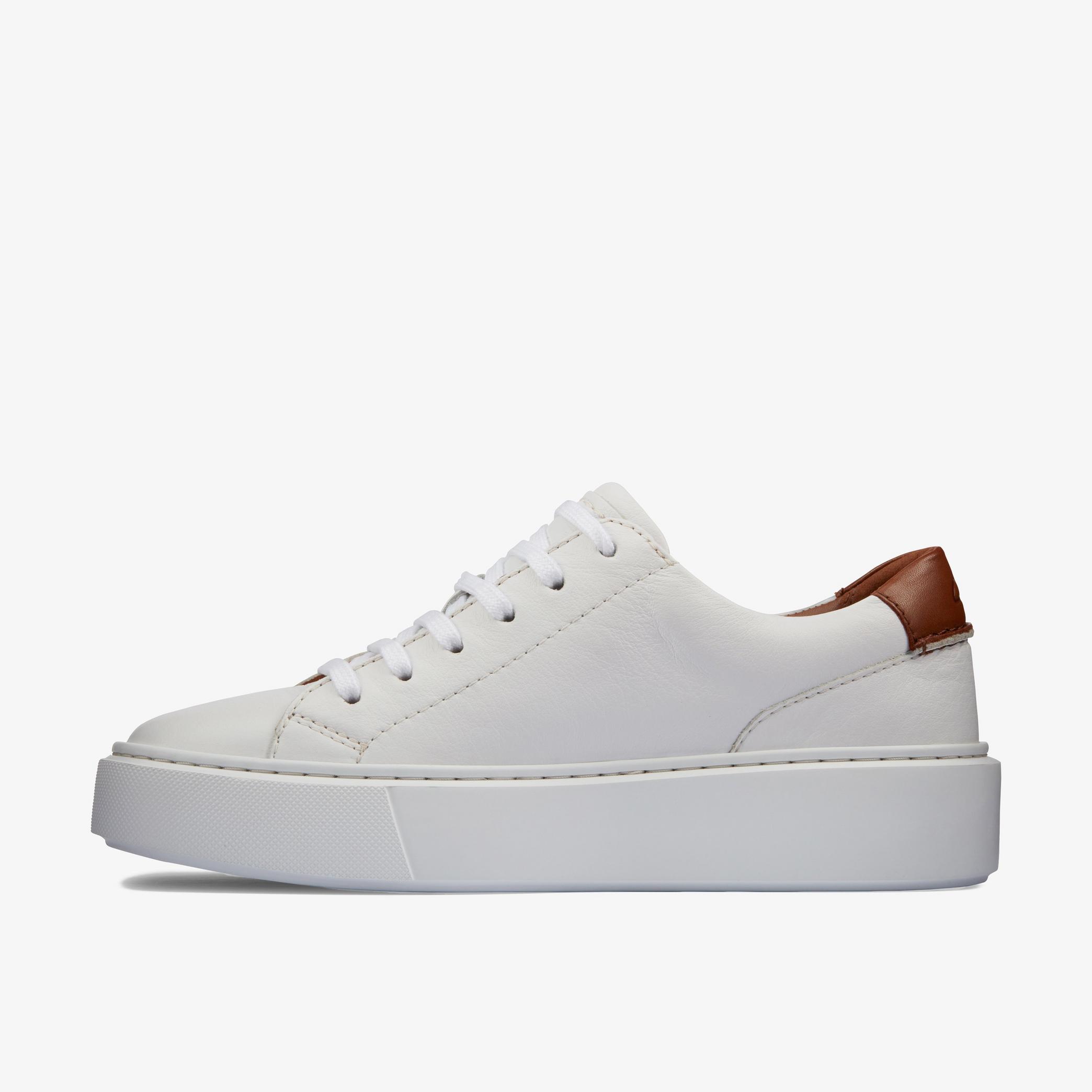 WOMENS Hero Lite Lace White Leather Trainers | Clarks Outlet