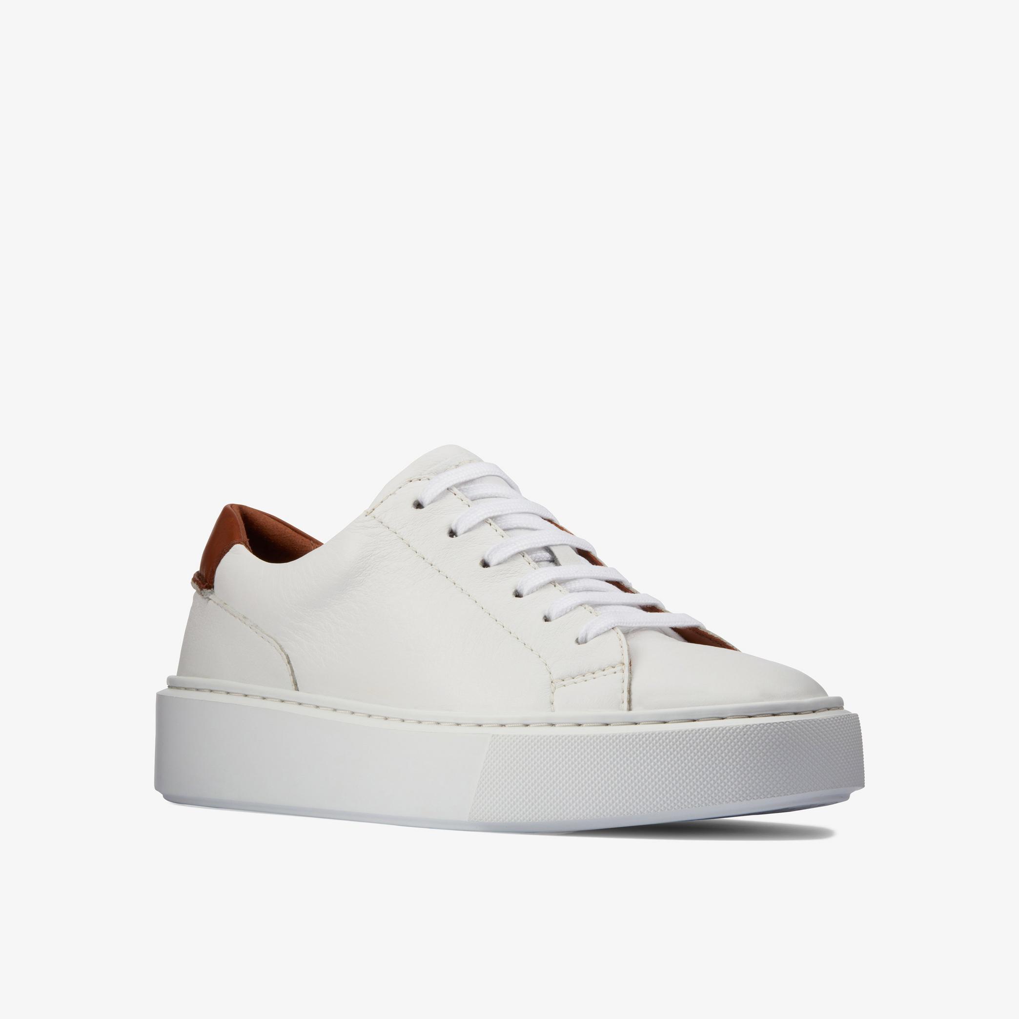 Hero Lite Lace White Leather Trainers, view 3 of 6