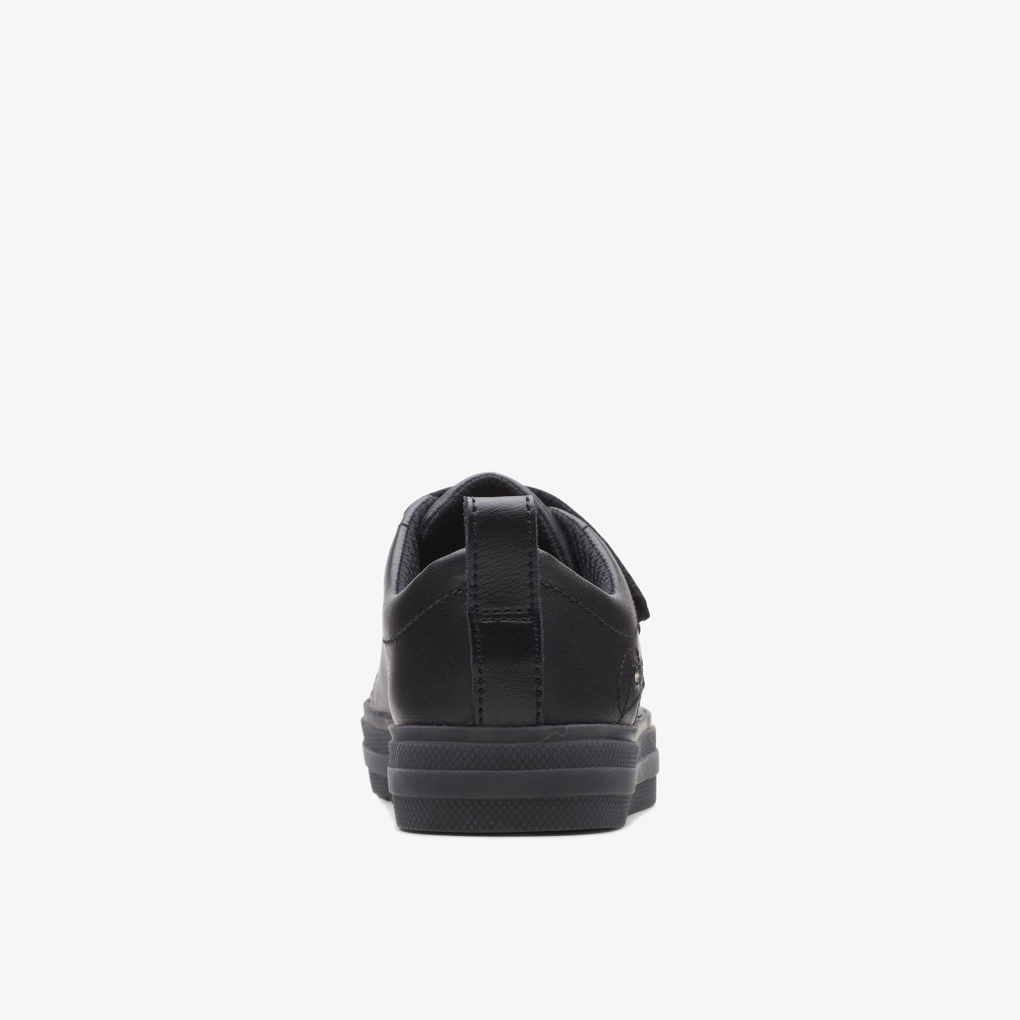 BOYS Flare Bright Kid Black Leather Trainers | Clarks Outlet