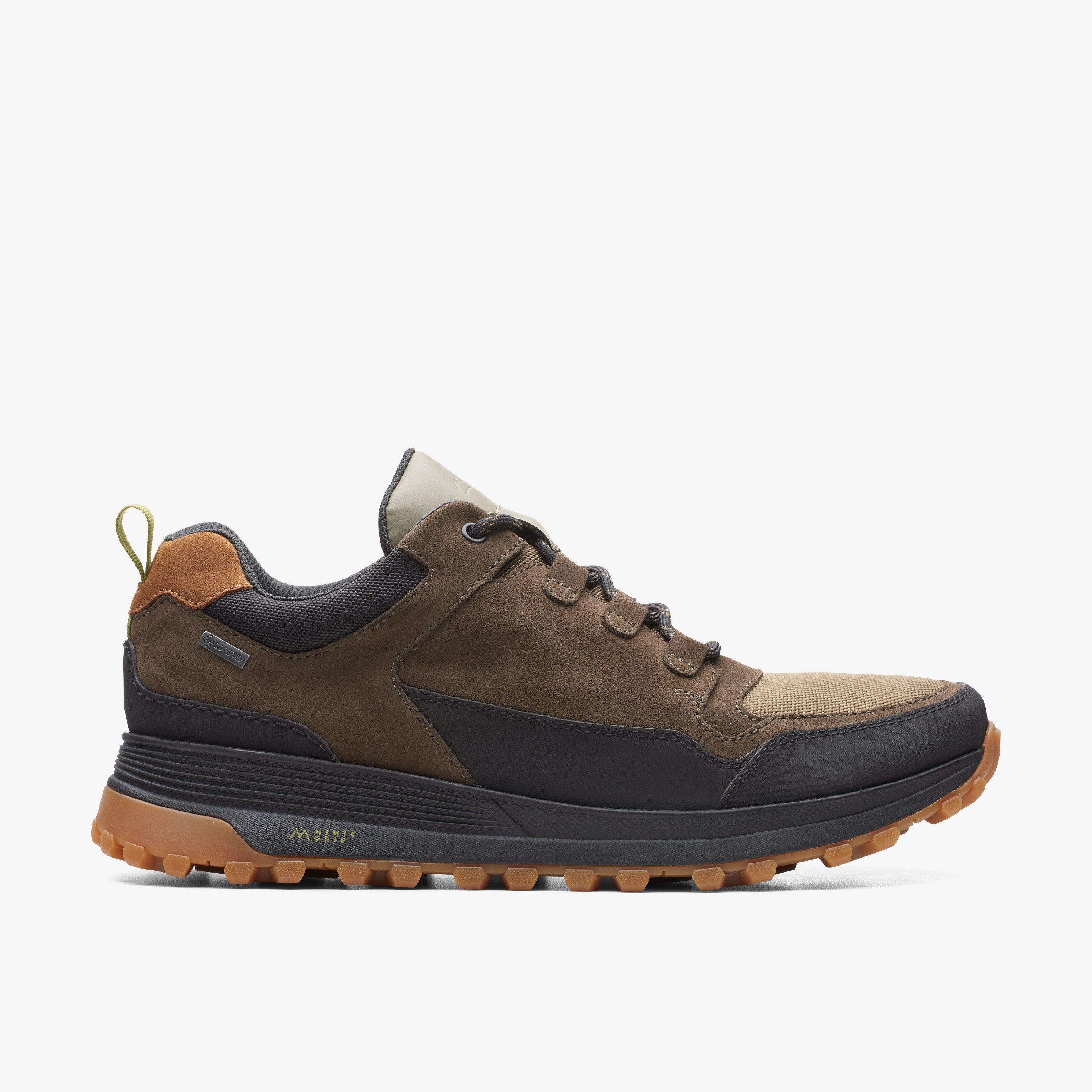 Mens ATL Trek Lo GORE-TEX Dark Olive Combination Trainers | Clarks Outlet