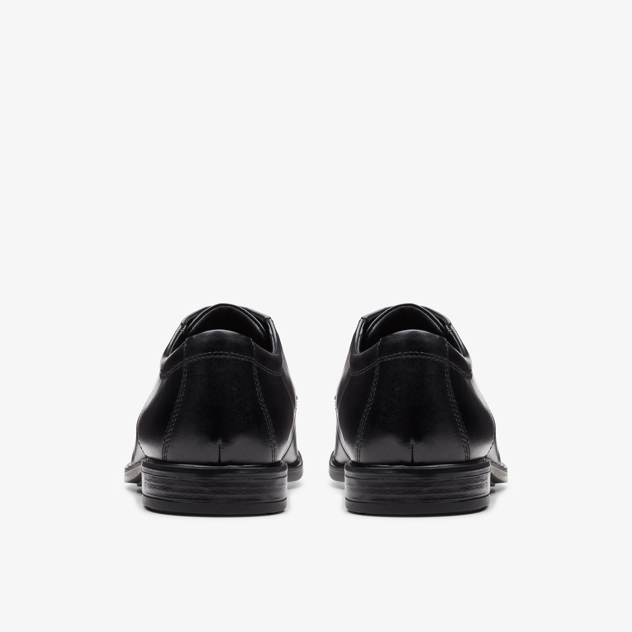 Mens Howard Walk Black Leather Wide-Fit Shoes | Clarks UK