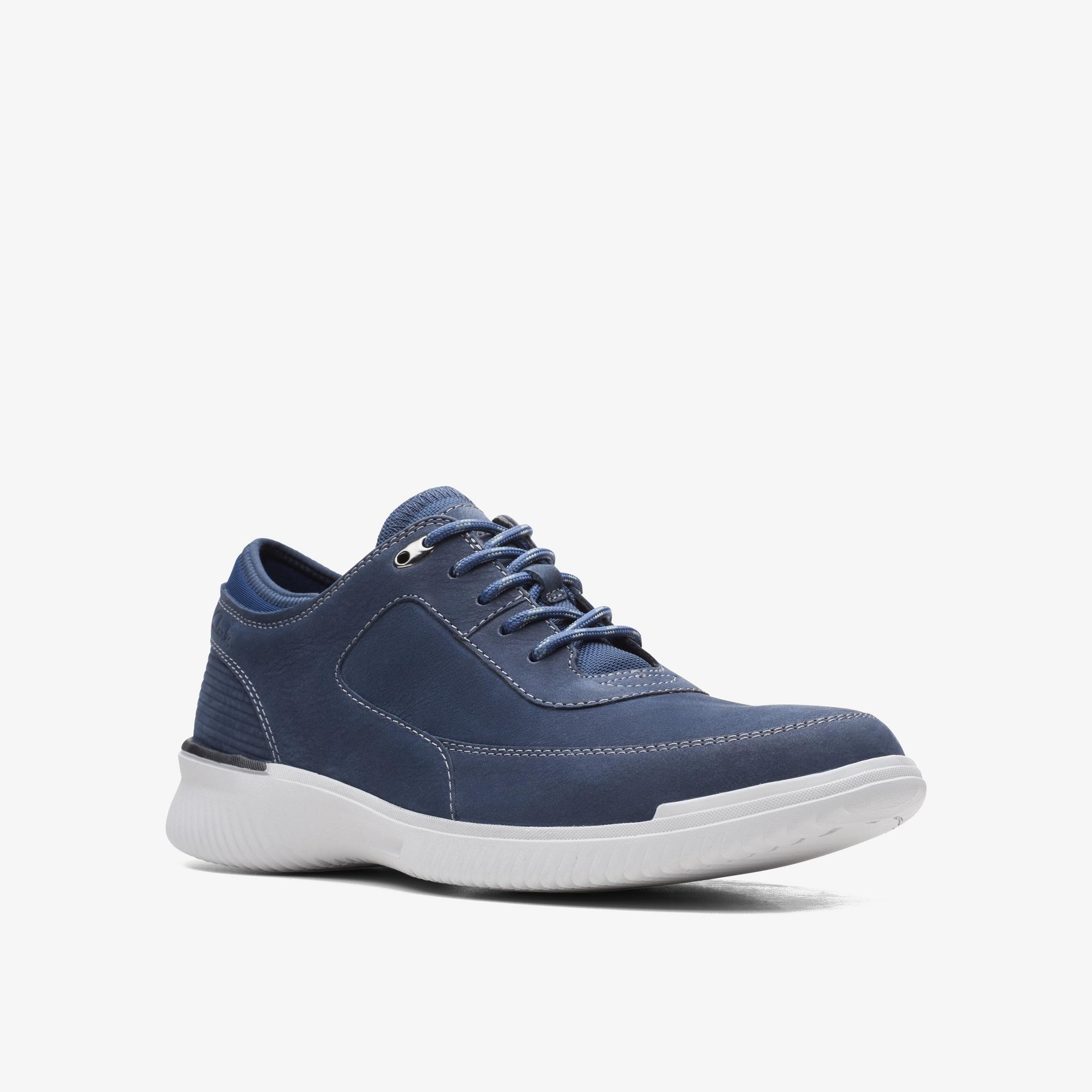 Donaway Lace Navy Nubuck Shoes, view 3 of 6