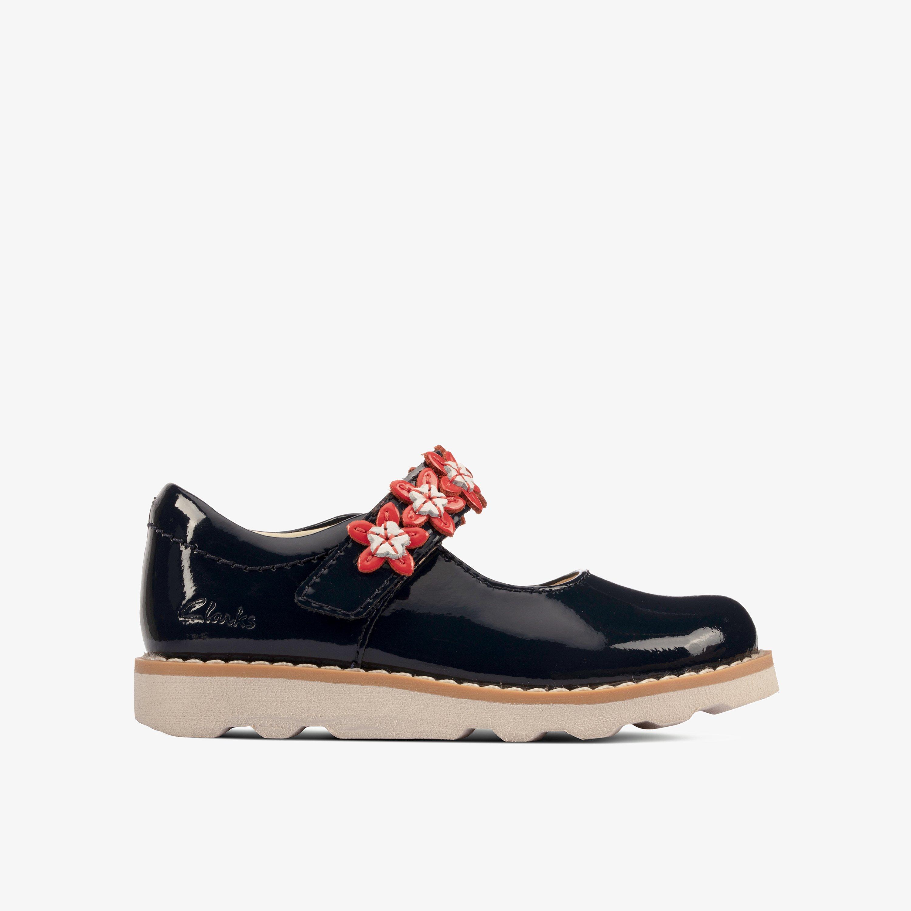 Clarks navy school best sale shoes