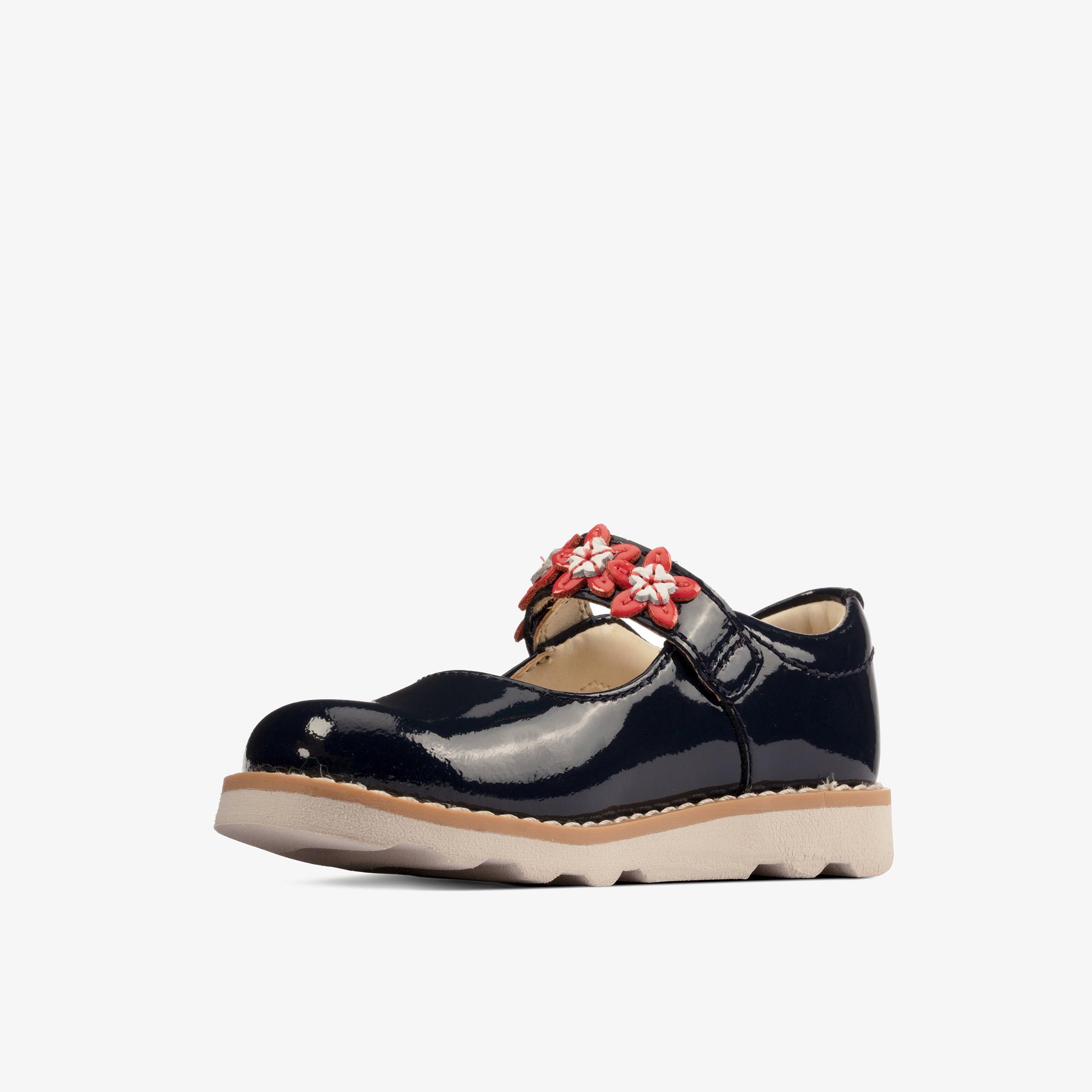 Crown Petal Toddler Navy Patent Mary Jane Shoes, view 4 of 6