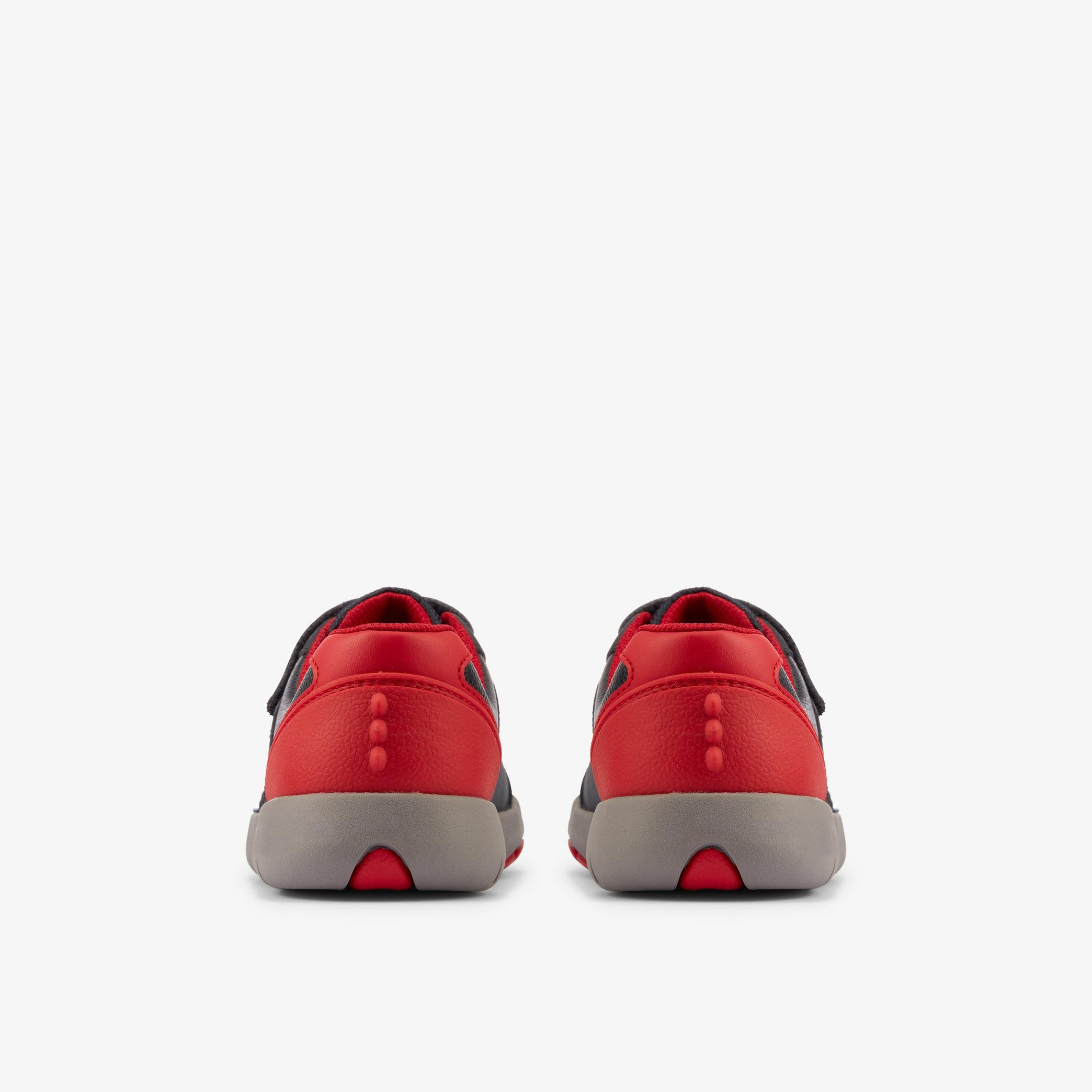 Boys Rex Play Kid Navy/Red Leather Trainers | Clarks UK