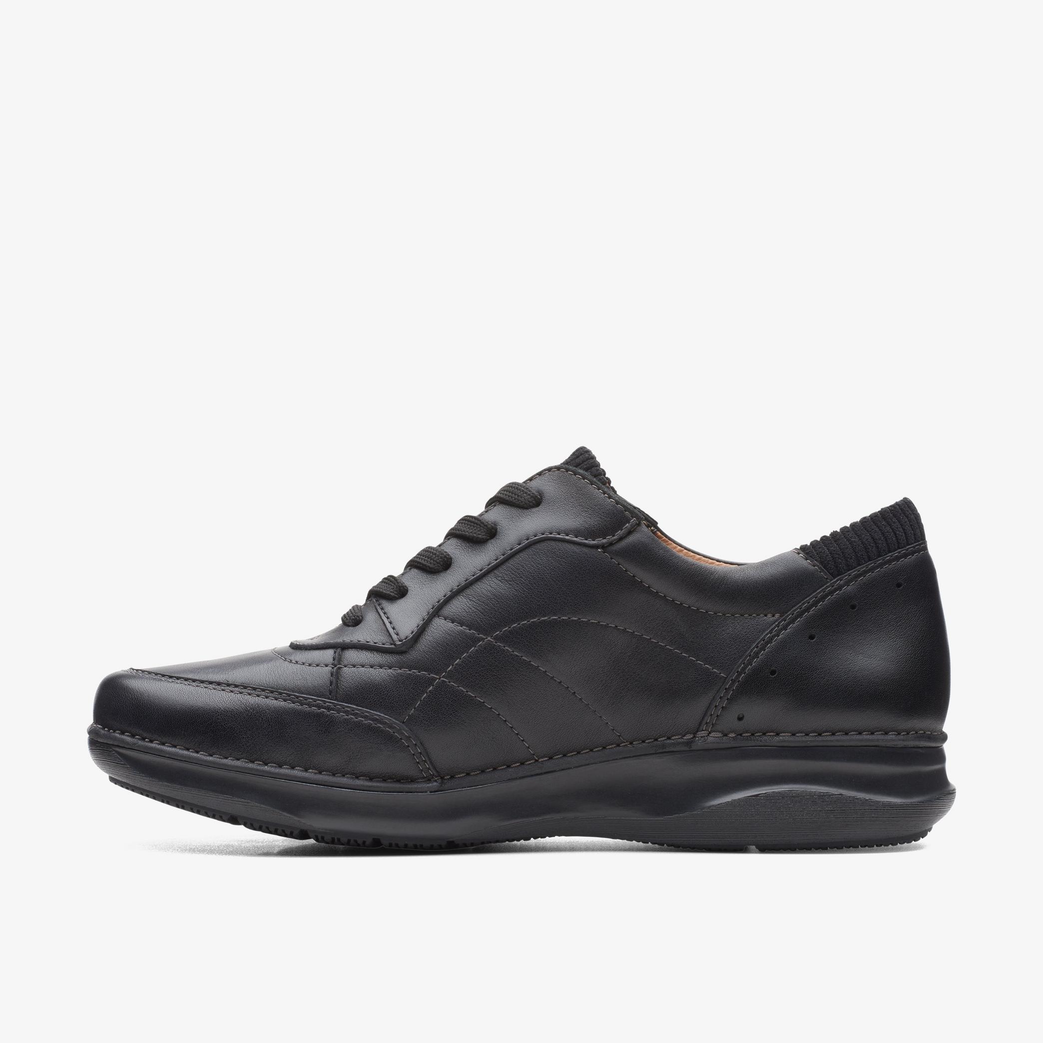 WOMENS Appley Tie Black Leather Derby Shoes | Clarks Outlet