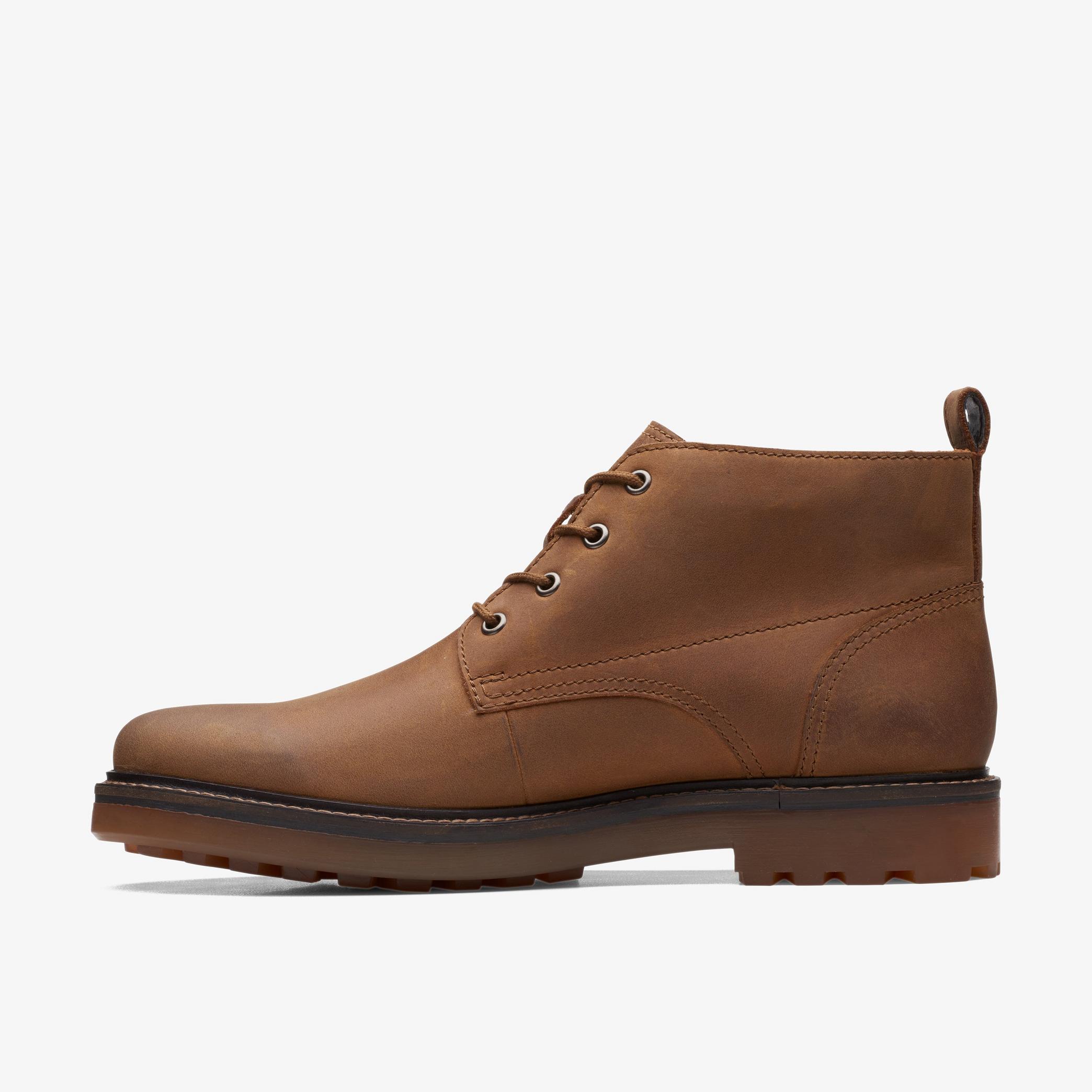 Chard Mid Dark Tan Nubuck Ankle Boots, view 2 of 6